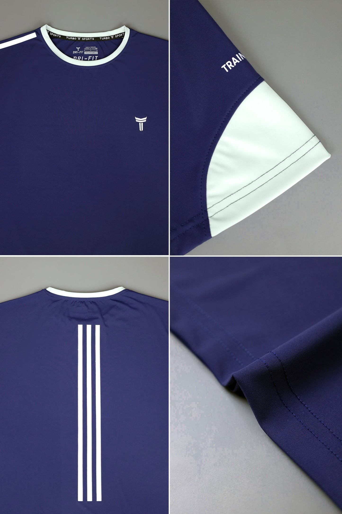 Turbo T-Storm Performance Climalite Dry-Fit Tee In Navy Blue