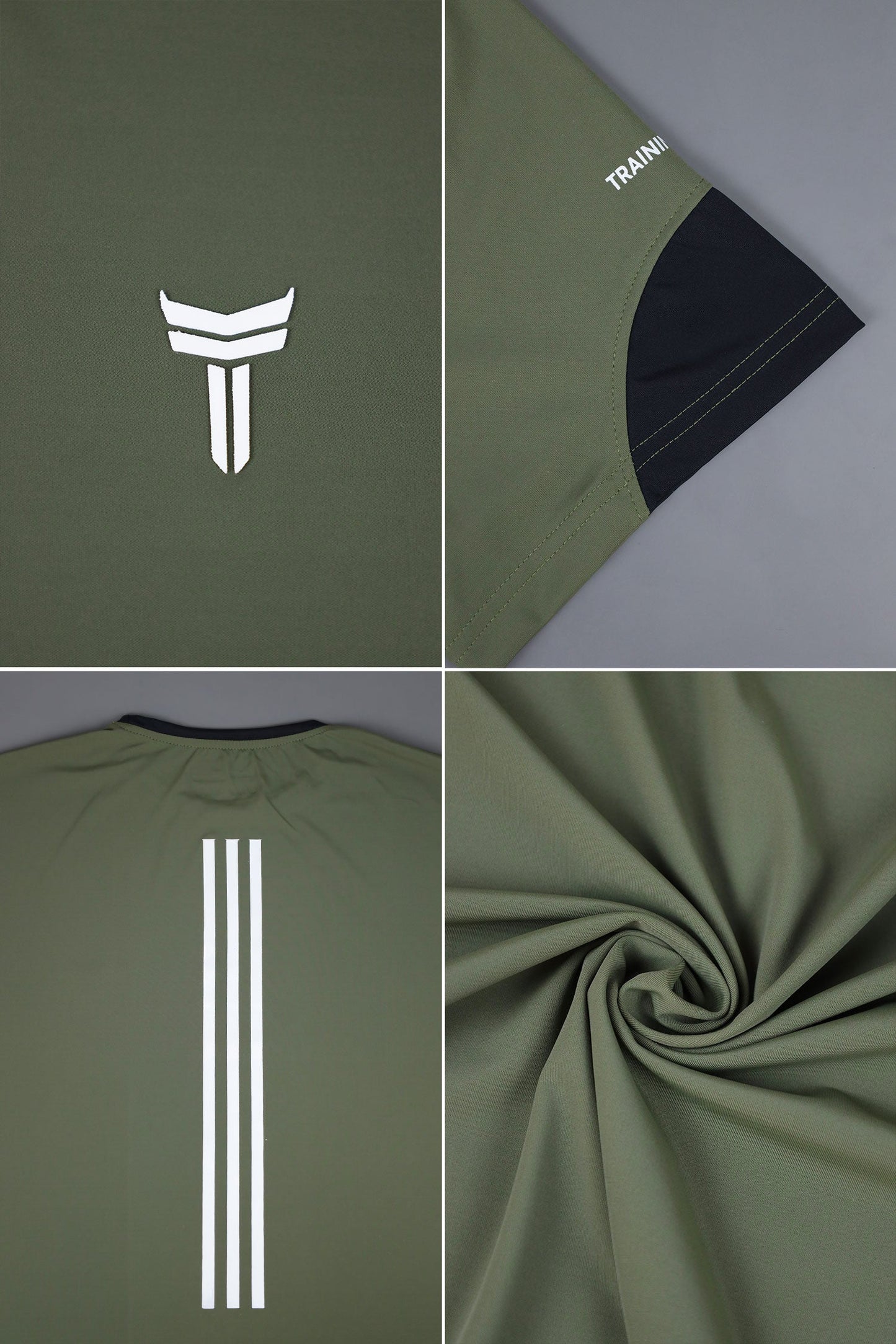 Turbo T-Storm Performance Climalite Dry-Fit Tee In Olive Green