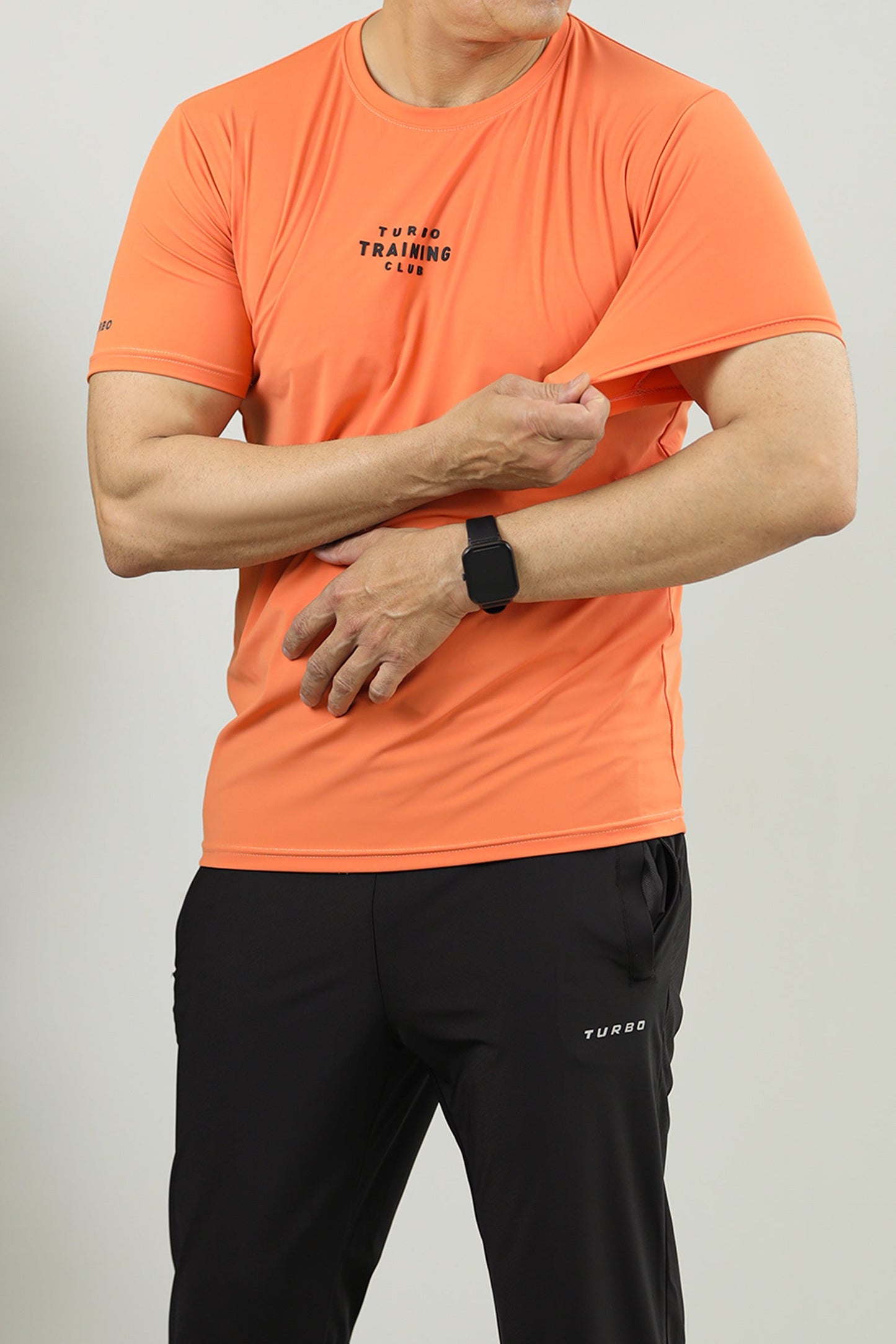 Turbo Training Club Climacool Mesh Dry-Fit Tee In Orange