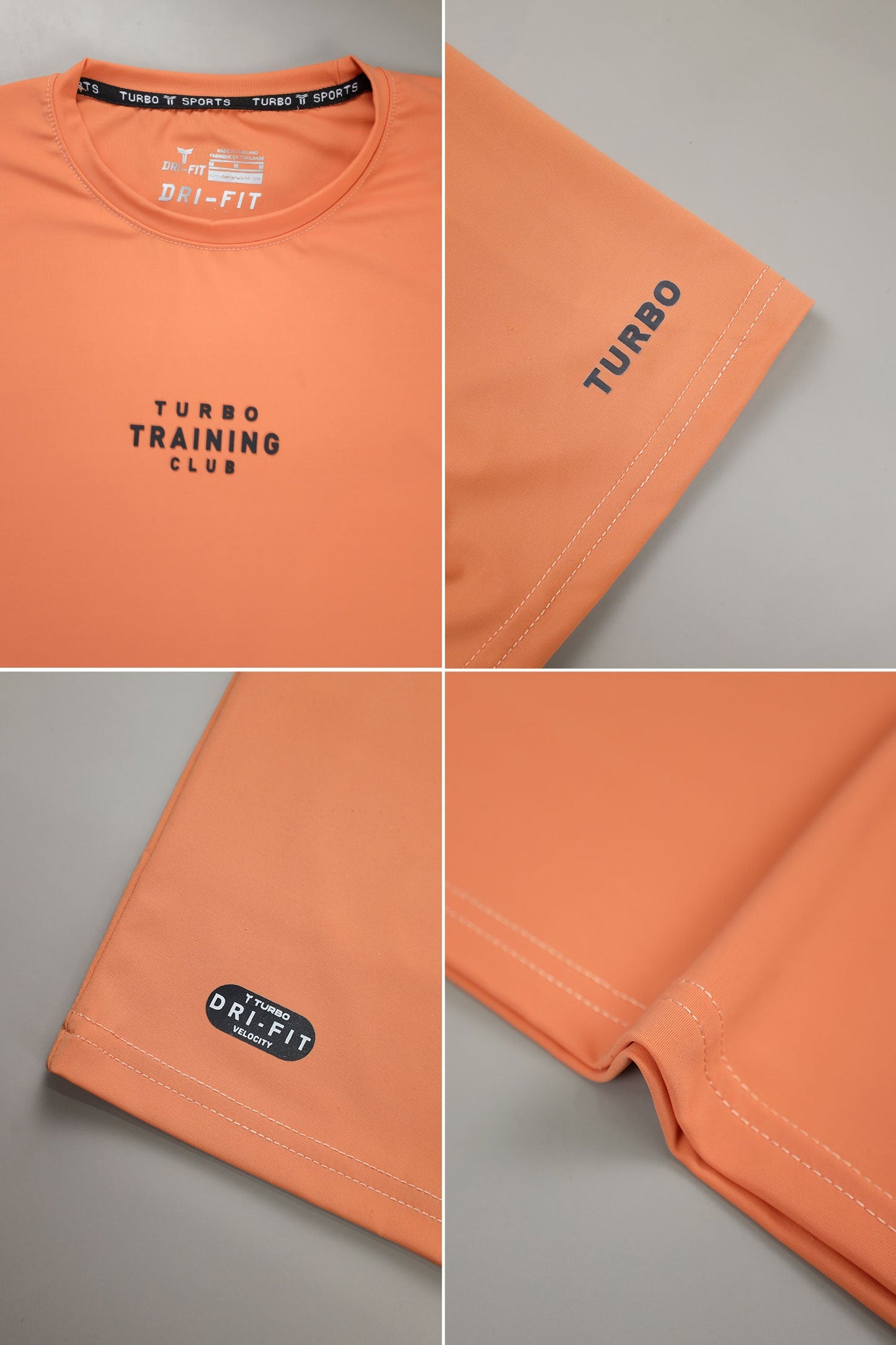 Turbo Training Club Climacool Mesh Dry-Fit Tee In Orange