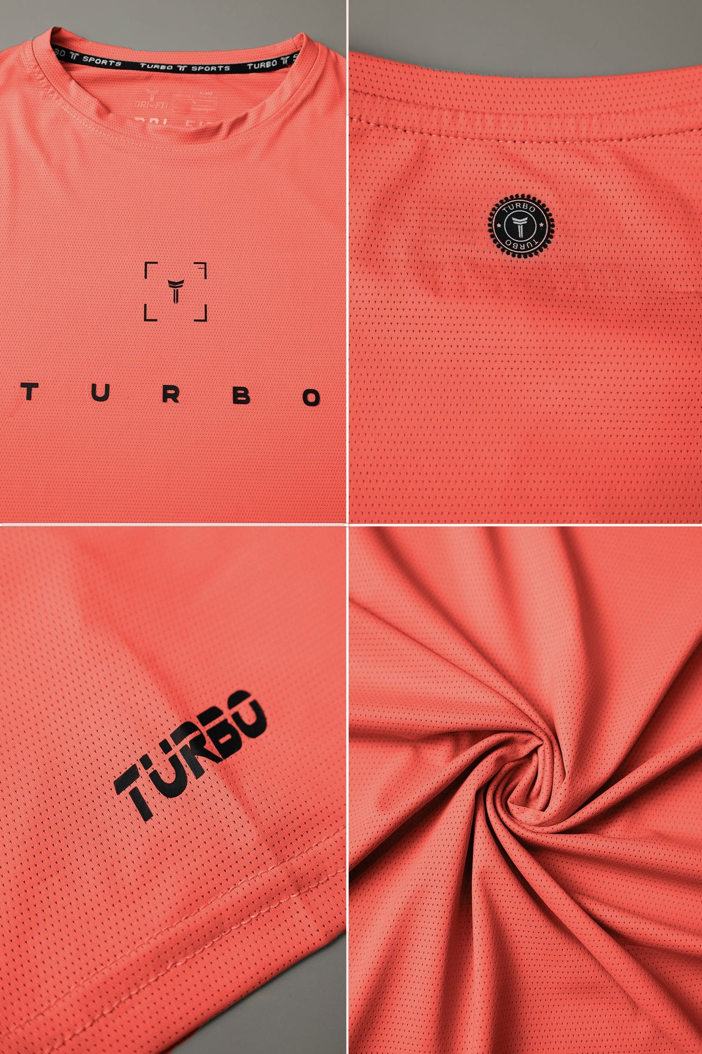 Turbo Scan Energy Breathable Mesh Dry-Fit Tee In Orange