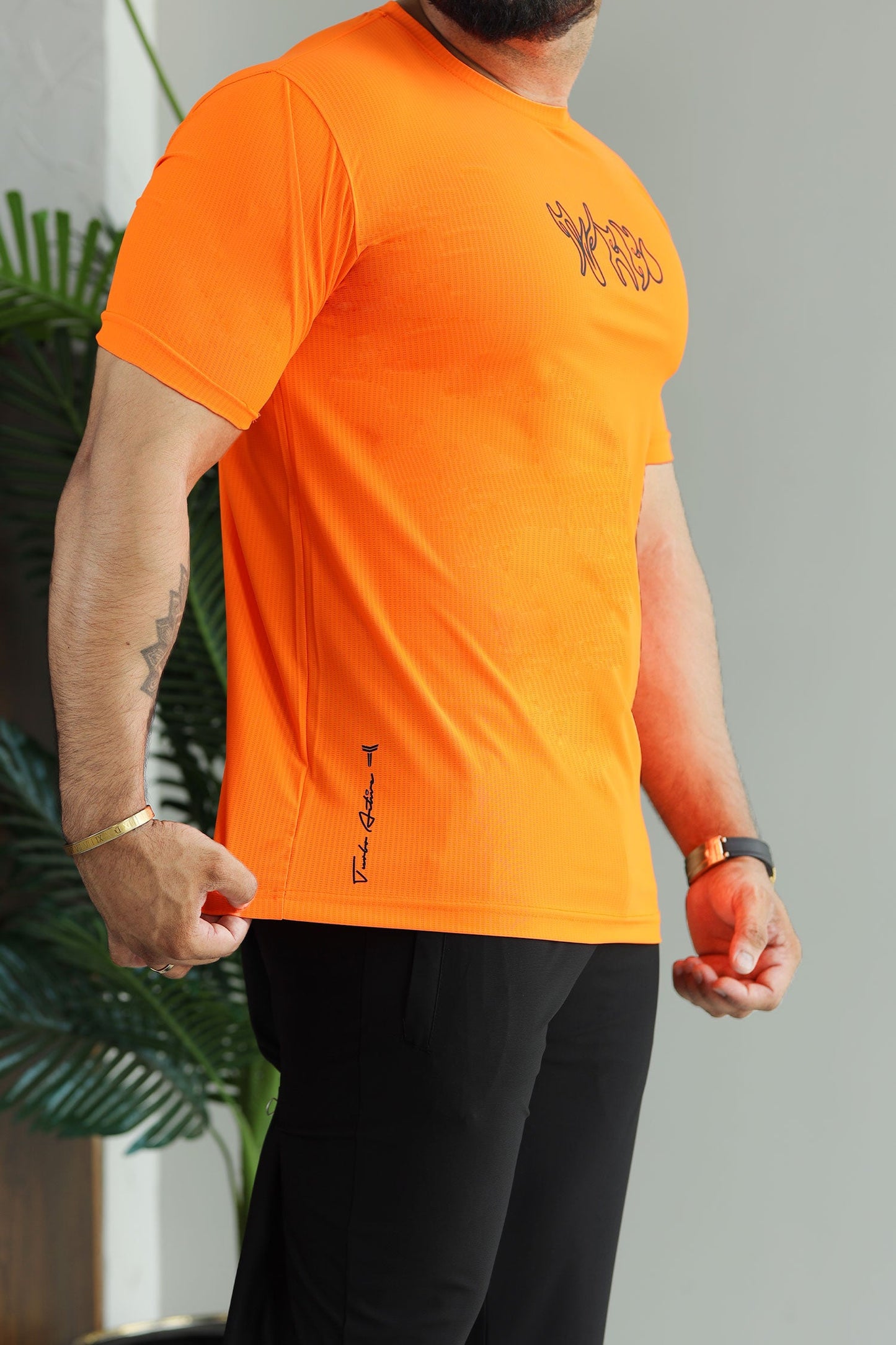 Turbo 'Action-Ready' Graphic Mesh Dry-Fit Tee In Orange