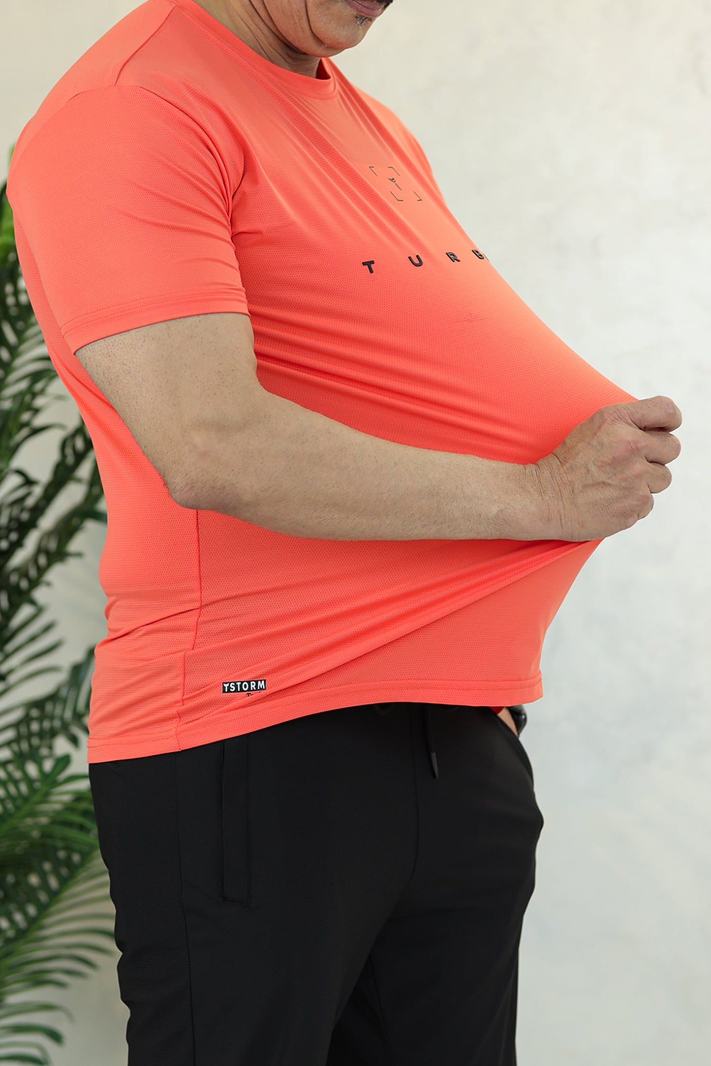 Turbo Scan Energy Breathable Mesh Dry-Fit Tee In Orange