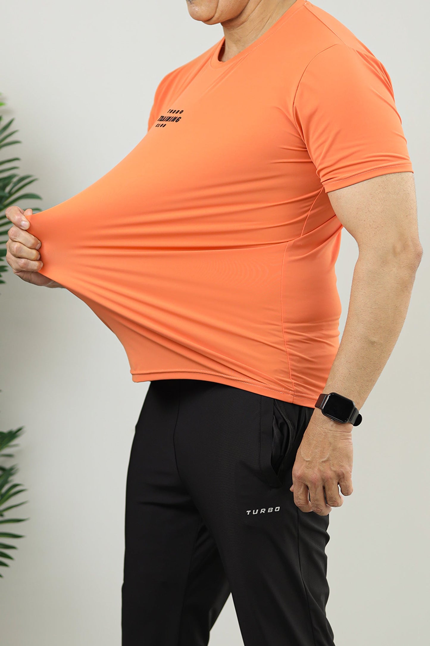 Turbo Training Club Climacool Mesh Dry-Fit Tee In Orange