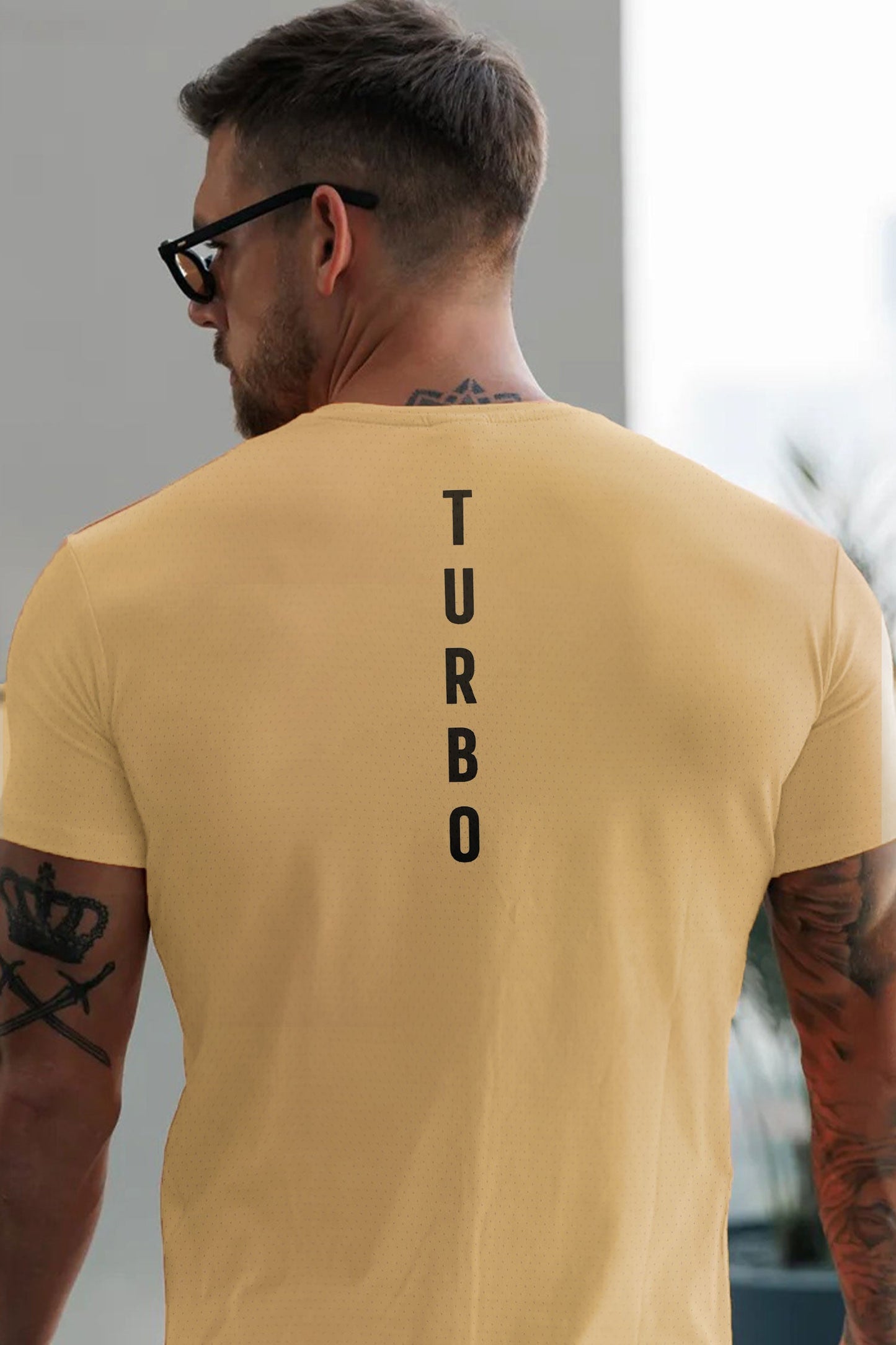Turbo 'Aero-Flow' Perforated Running Dry-Fit Tee In Peach