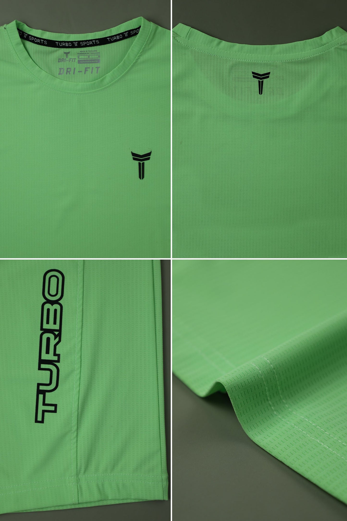 Turbo 'Street-Style' Drop-Shoulder Graphic Dry-Fit Tee In Parrot Green