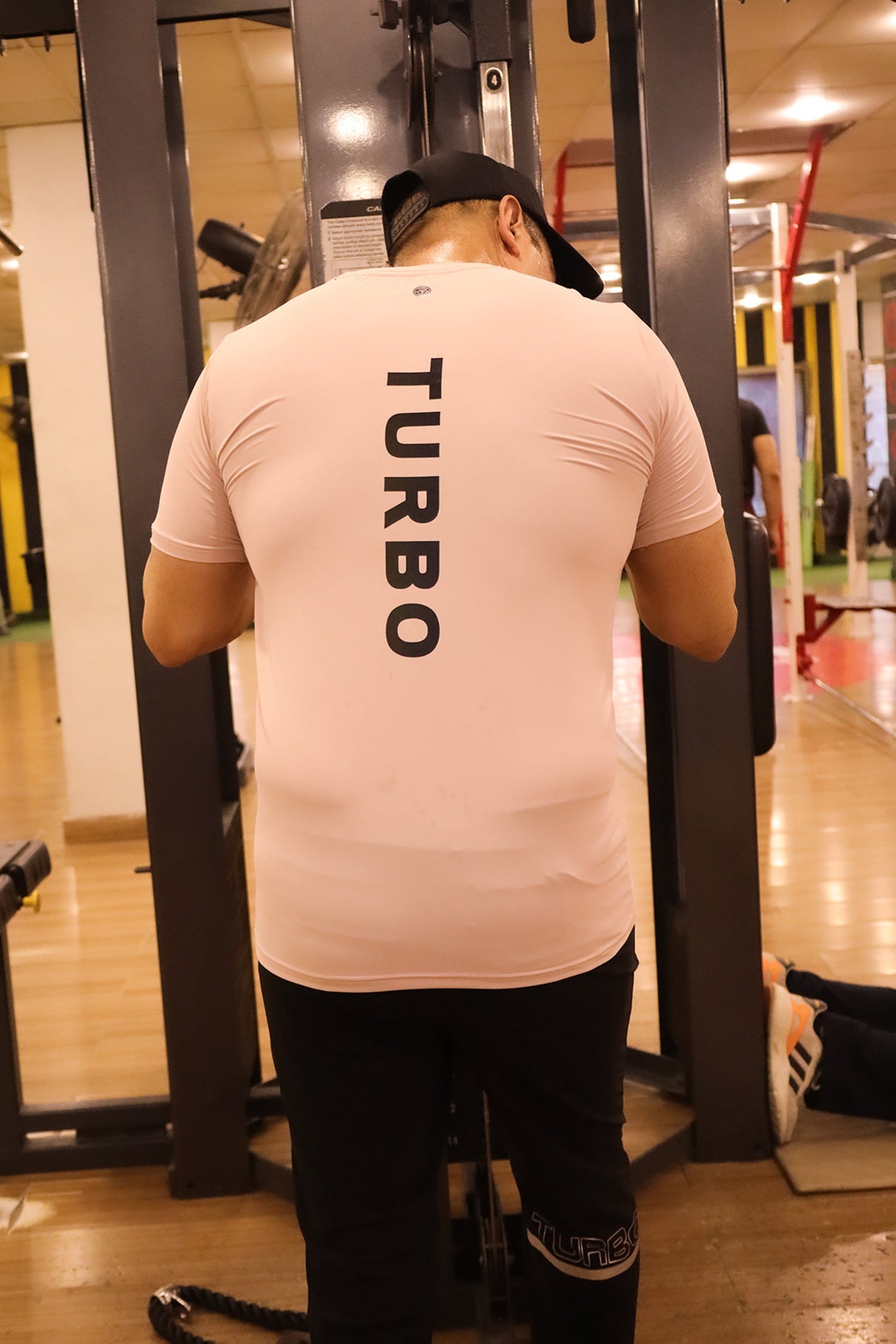Turbo Training Club Climacool Mesh Dry-Fit Tee In Pastel Pink