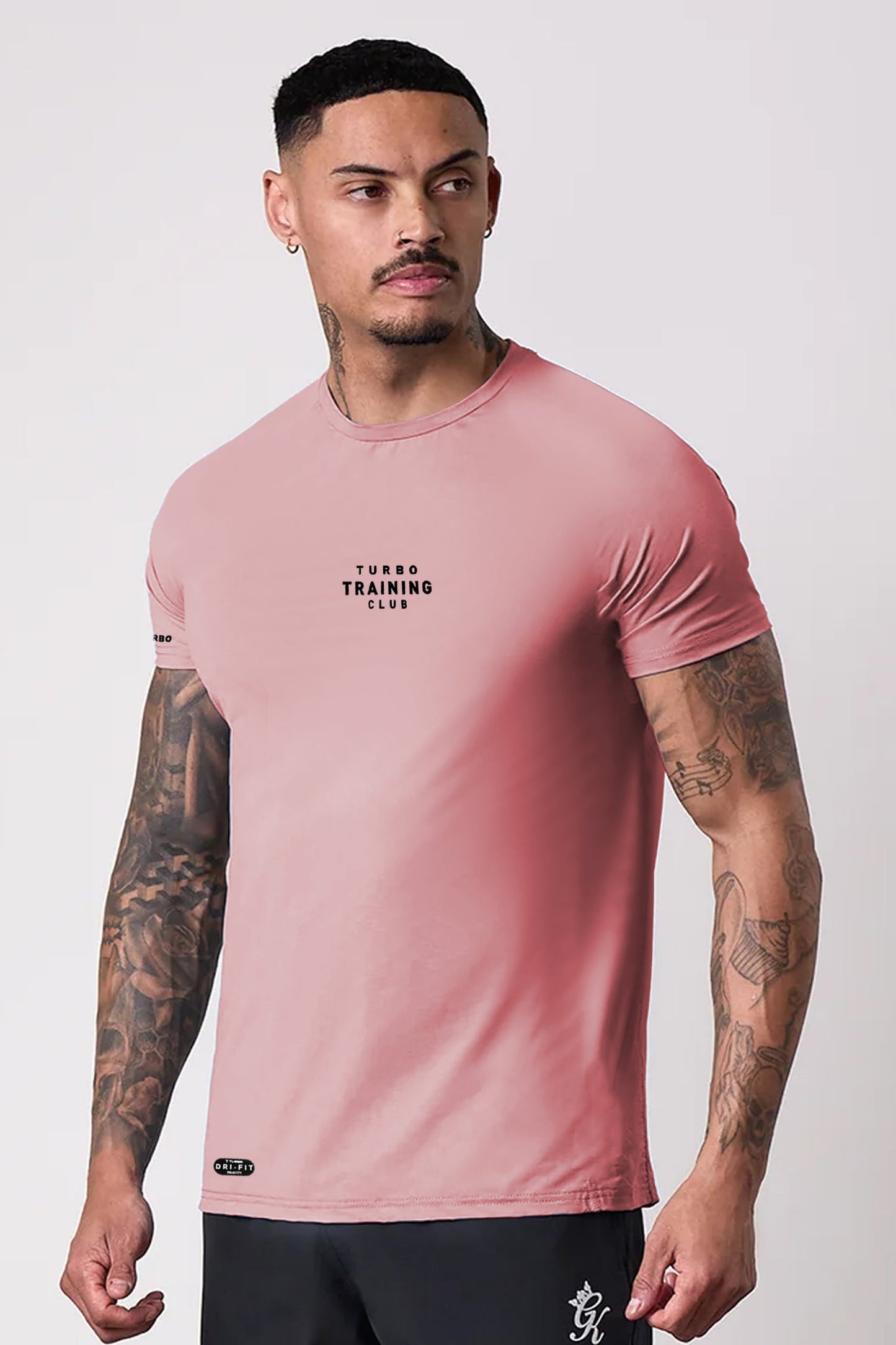 Turbo Training Club Climacool Mesh Dry-Fit Tee In Pastel Pink