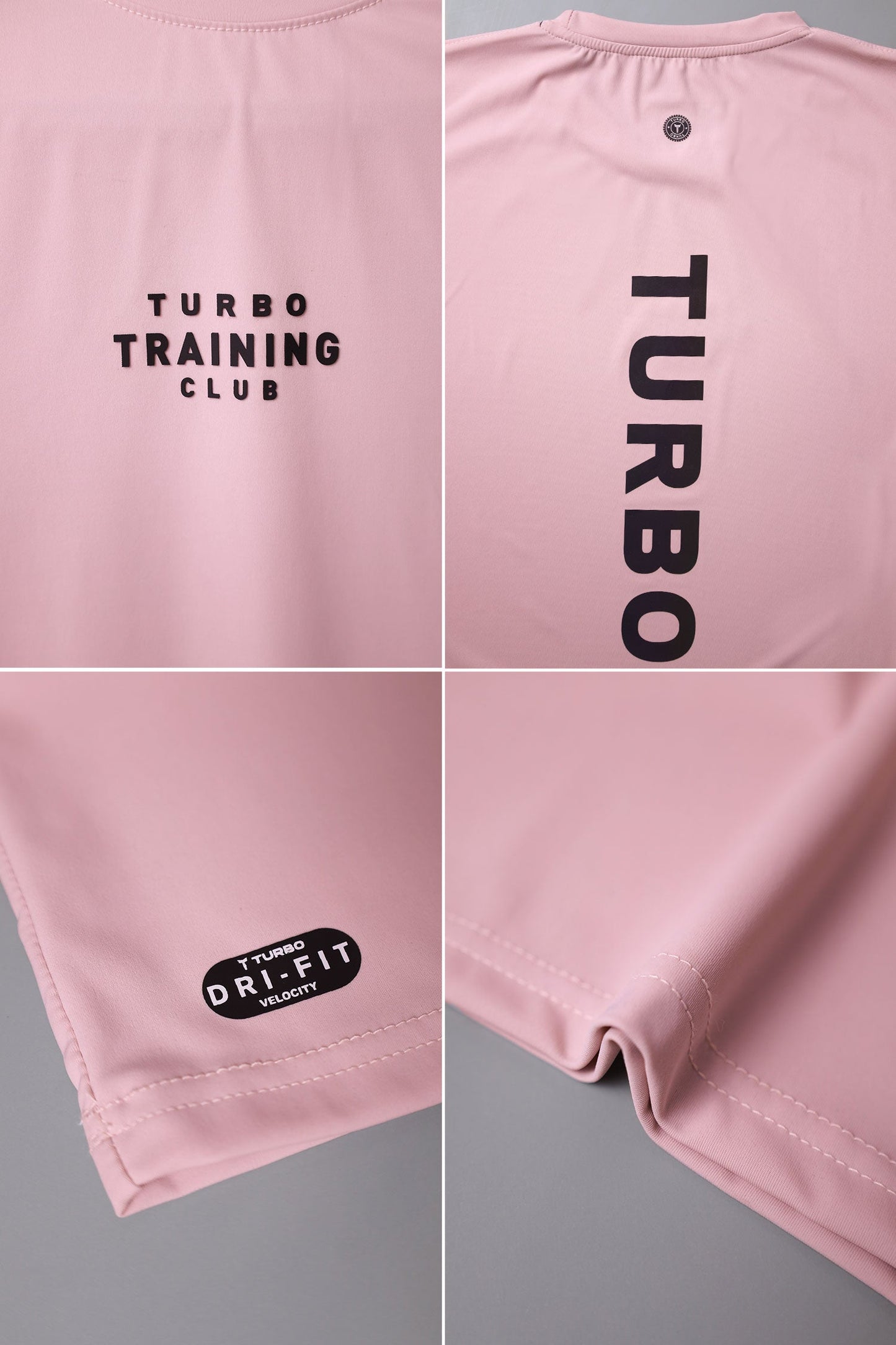 Turbo Training Club Climacool Mesh Dry-Fit Tee In Pastel Pink