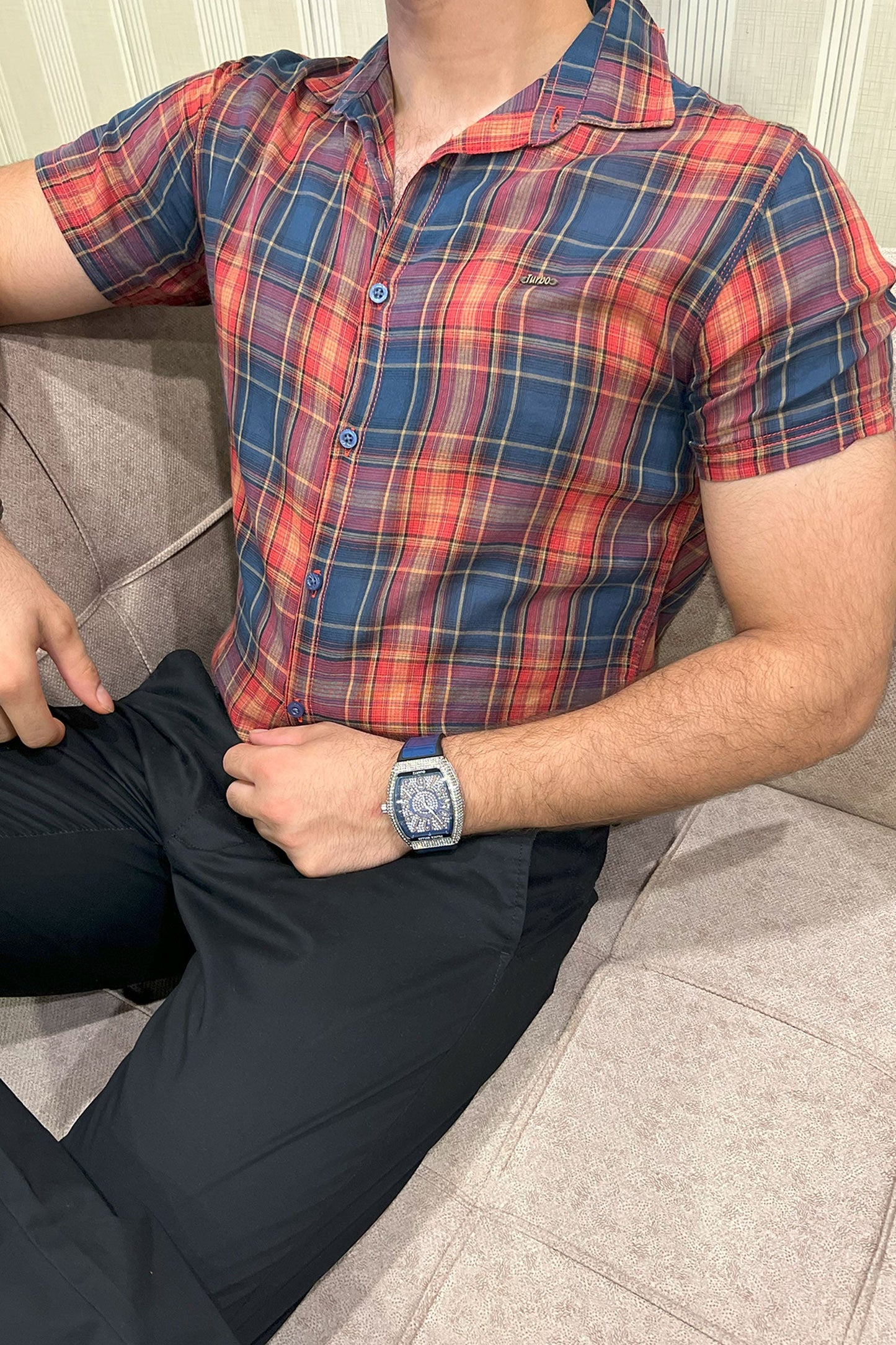 Turbo Classic Pattern Comfort Casual Shirt