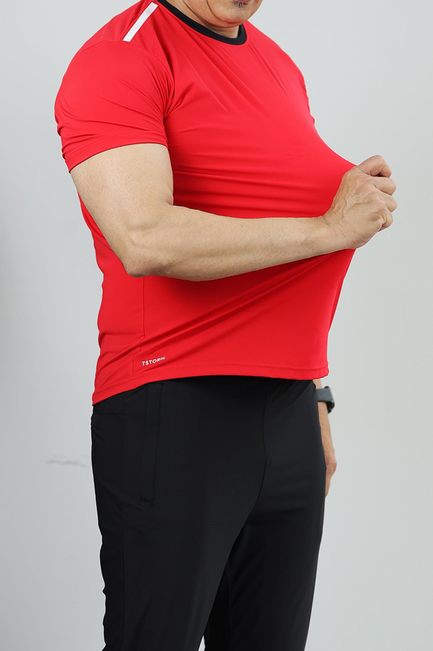 Turbo T-Storm Performance Climalite Dry-Fit Tee In Red