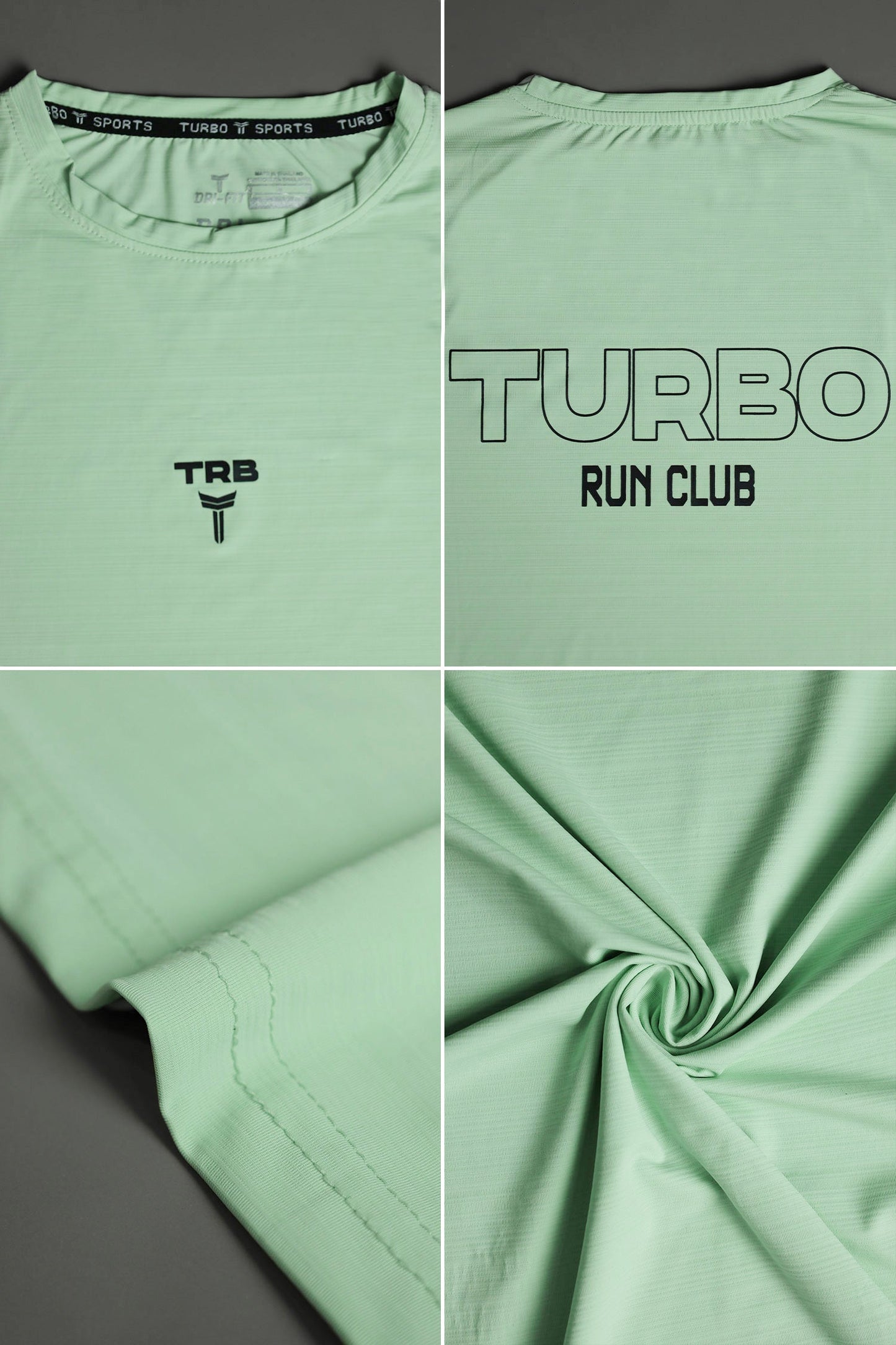 Turbo Run Club Airflow Cool Dry-Fit Tee In Sea Foam