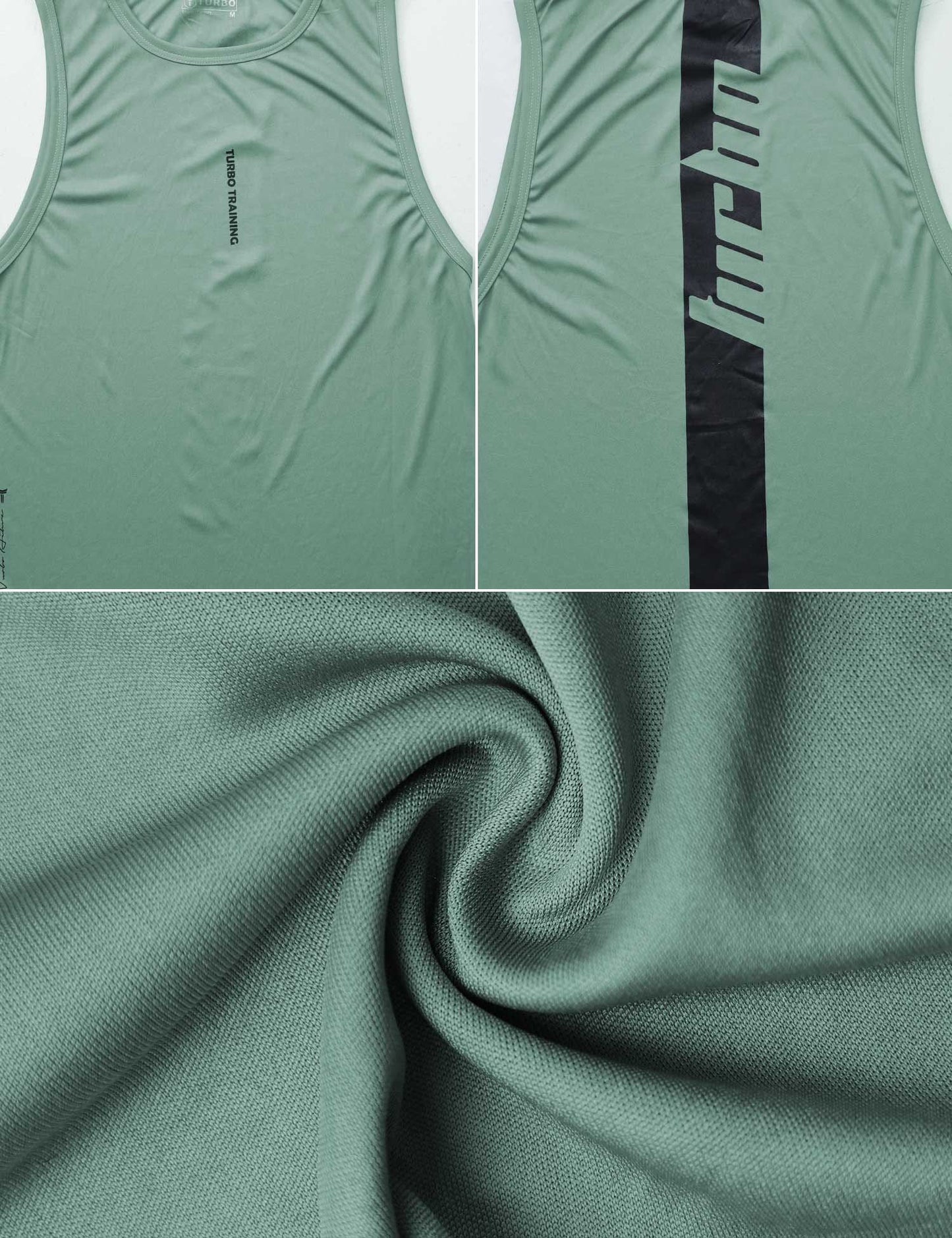 Turbo 'Aesthetics' Physique Cut Men Sando In Sea Green