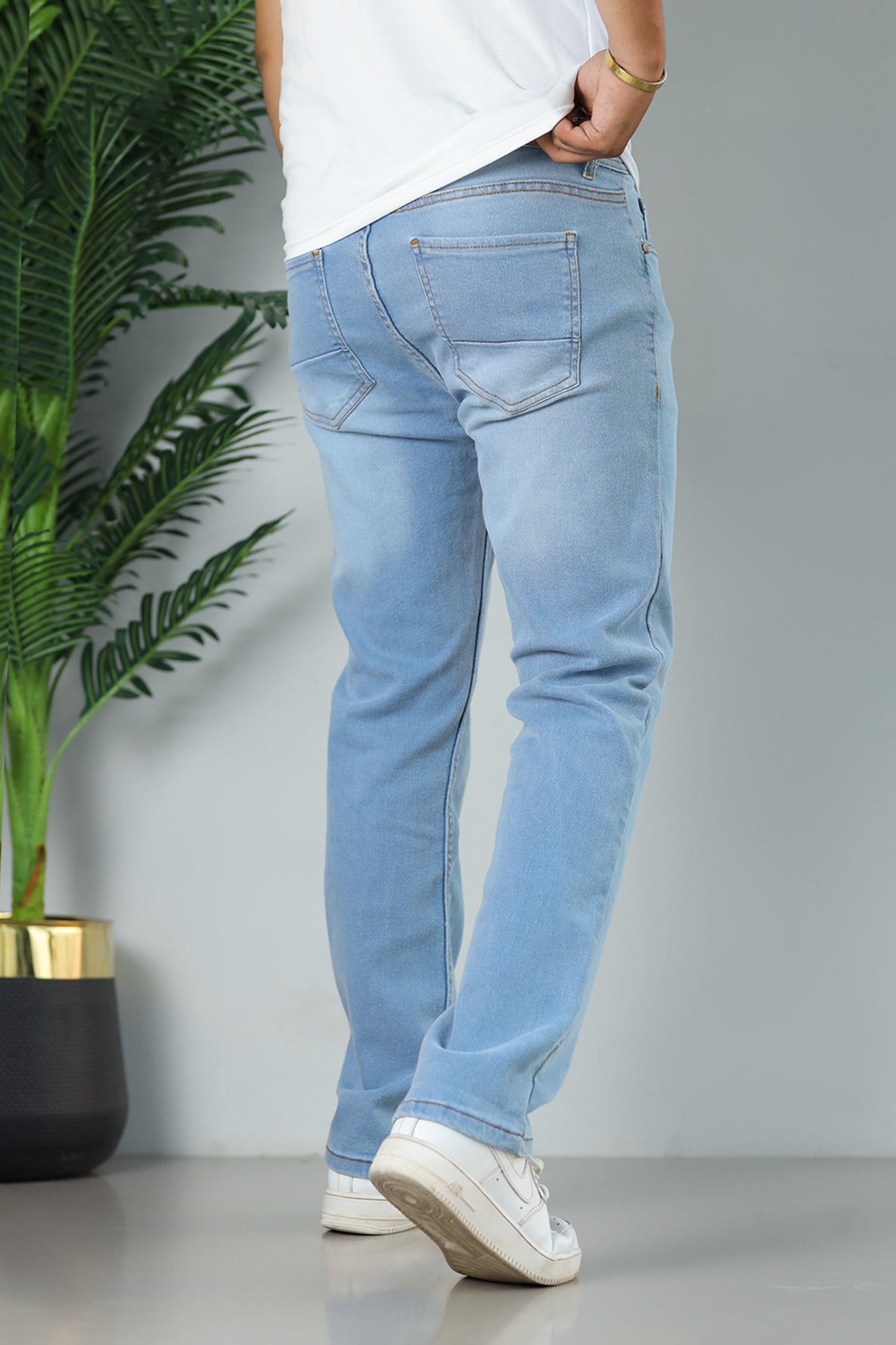 Turbo Velocity Rider Slim Fit Jeans In Sky Blue