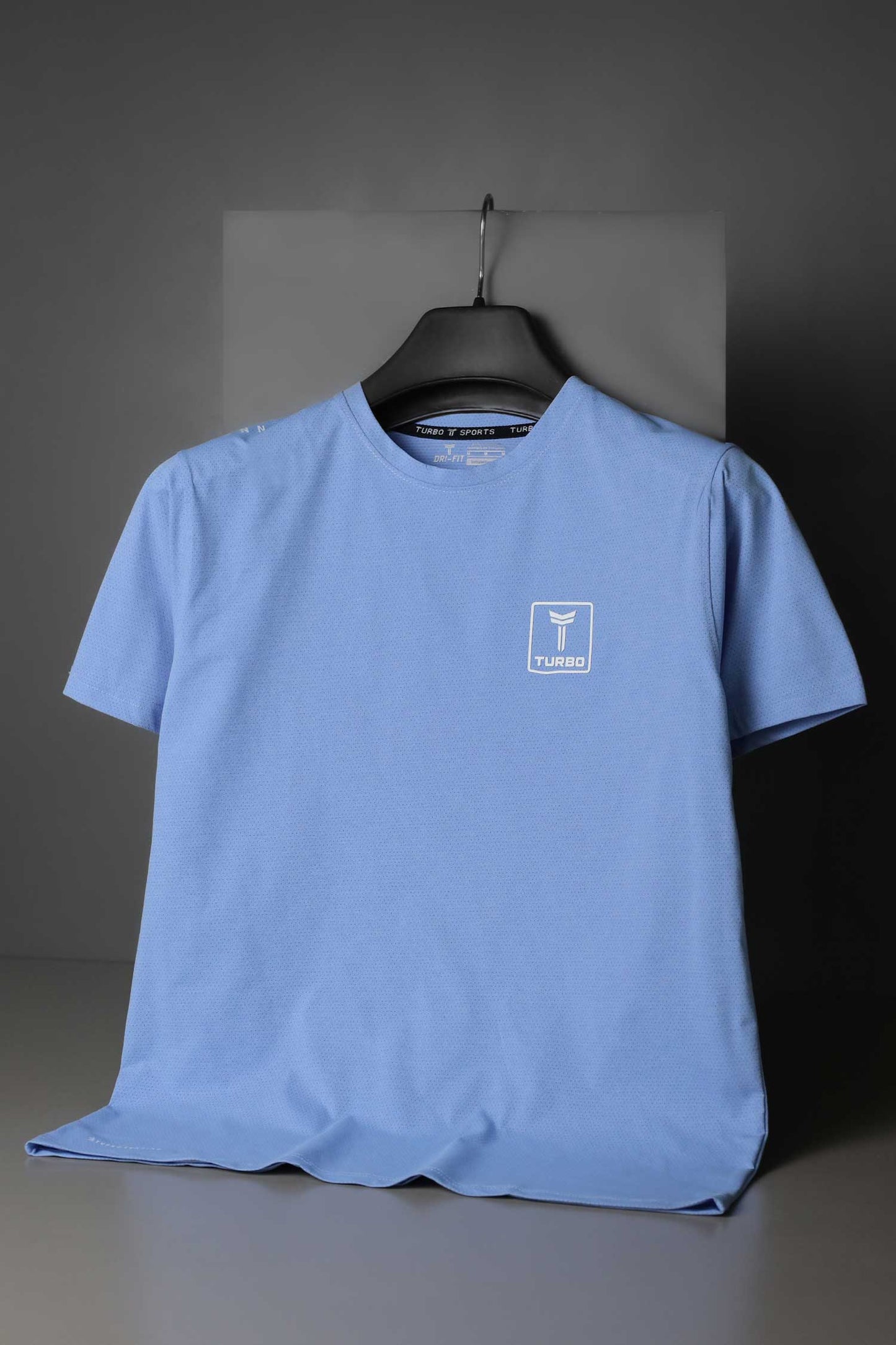 Turbo 'Aero-Flow' Perforated Running Dry-Fit Tee In Sky Blue