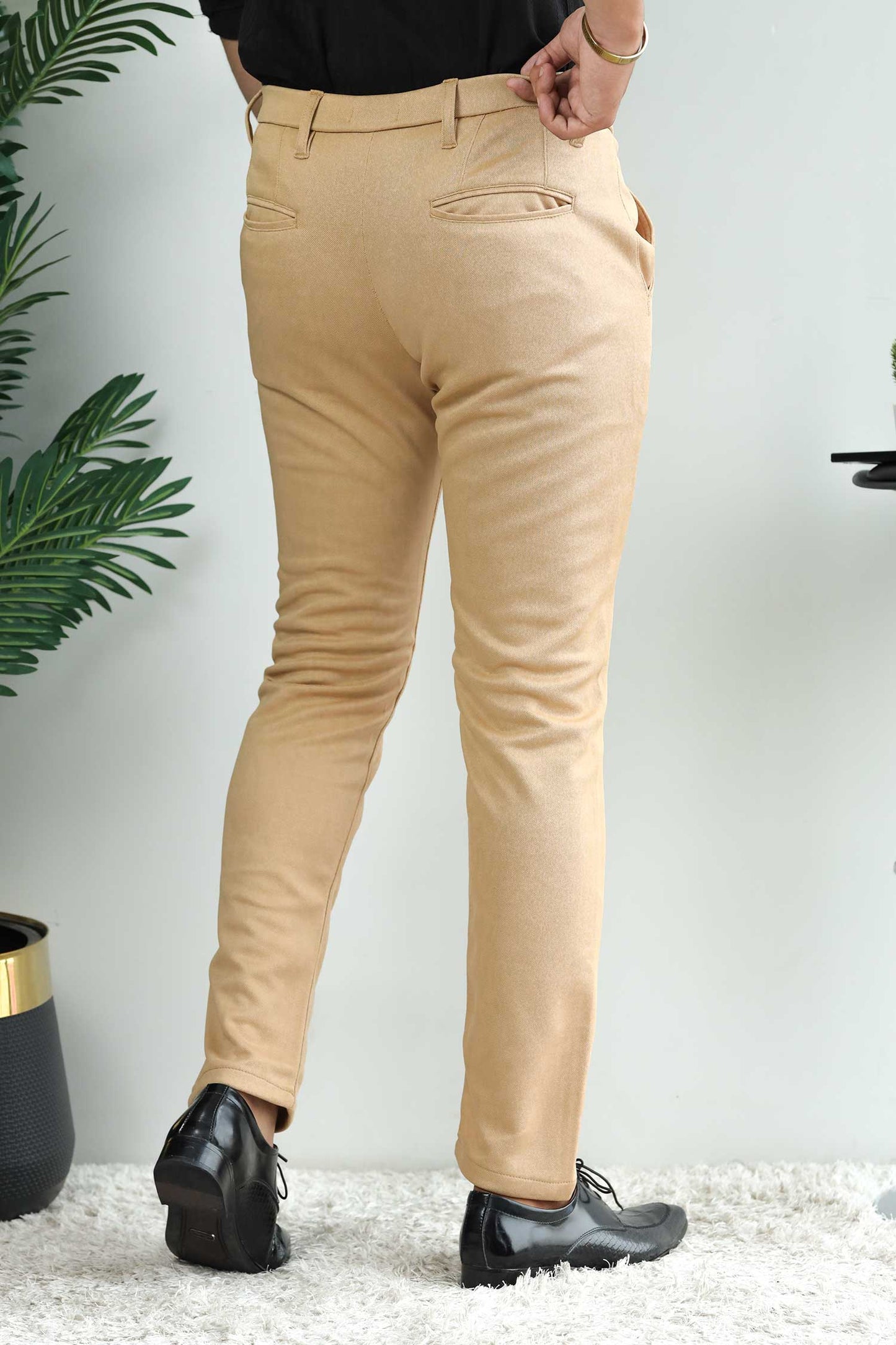 Elegant Self Texture Knitted Cotton Ankle fit Pant