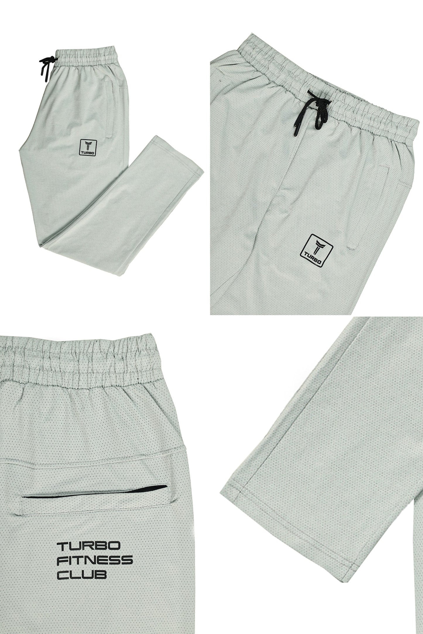 Turbo 'Fitness Club' Team Issue Sportswear Men's Dryfit Trouser In Stone