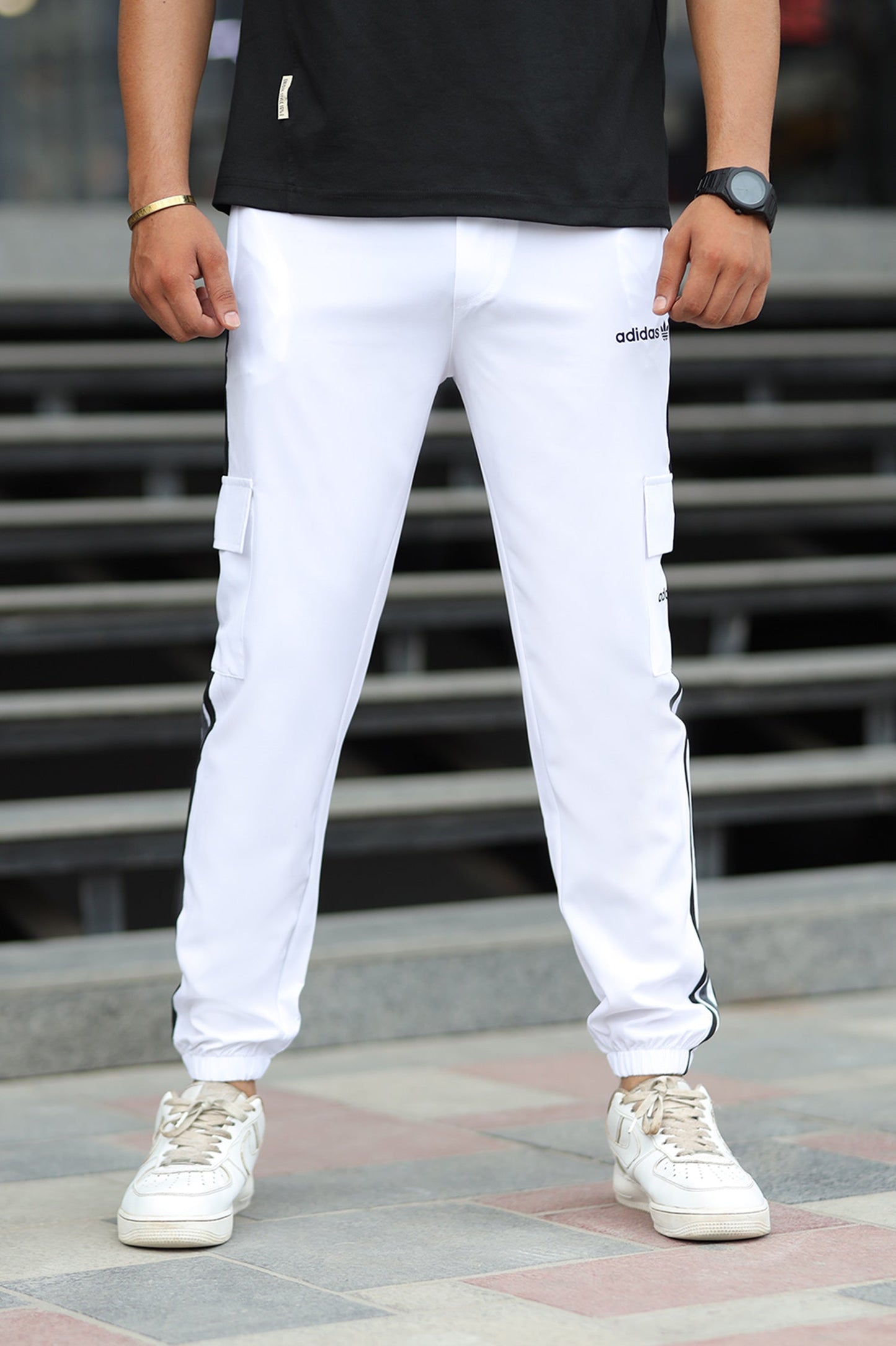 Adds Micro Stripes Slimfit Imported Sportswear Trouser