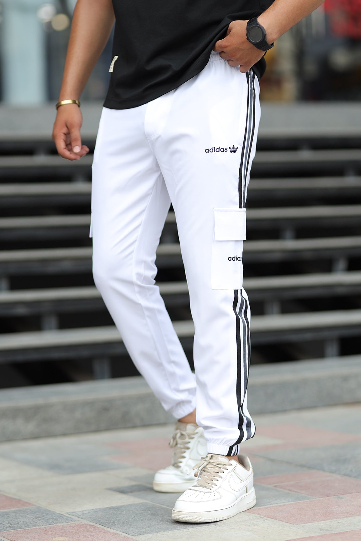 Adds Micro Stripes Slimfit Imported Sportswear Trouser