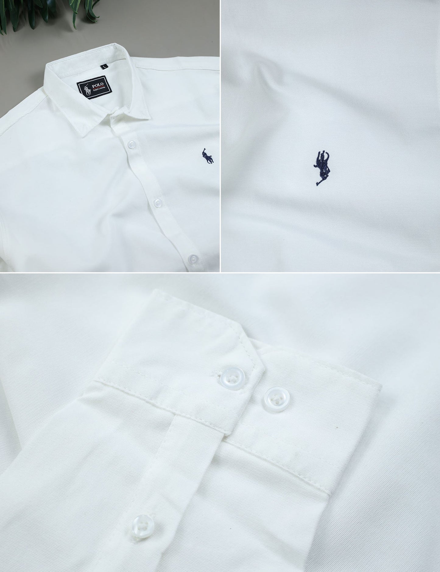 Polo Rph Lren Custom SlimFit Casual Shirt In White