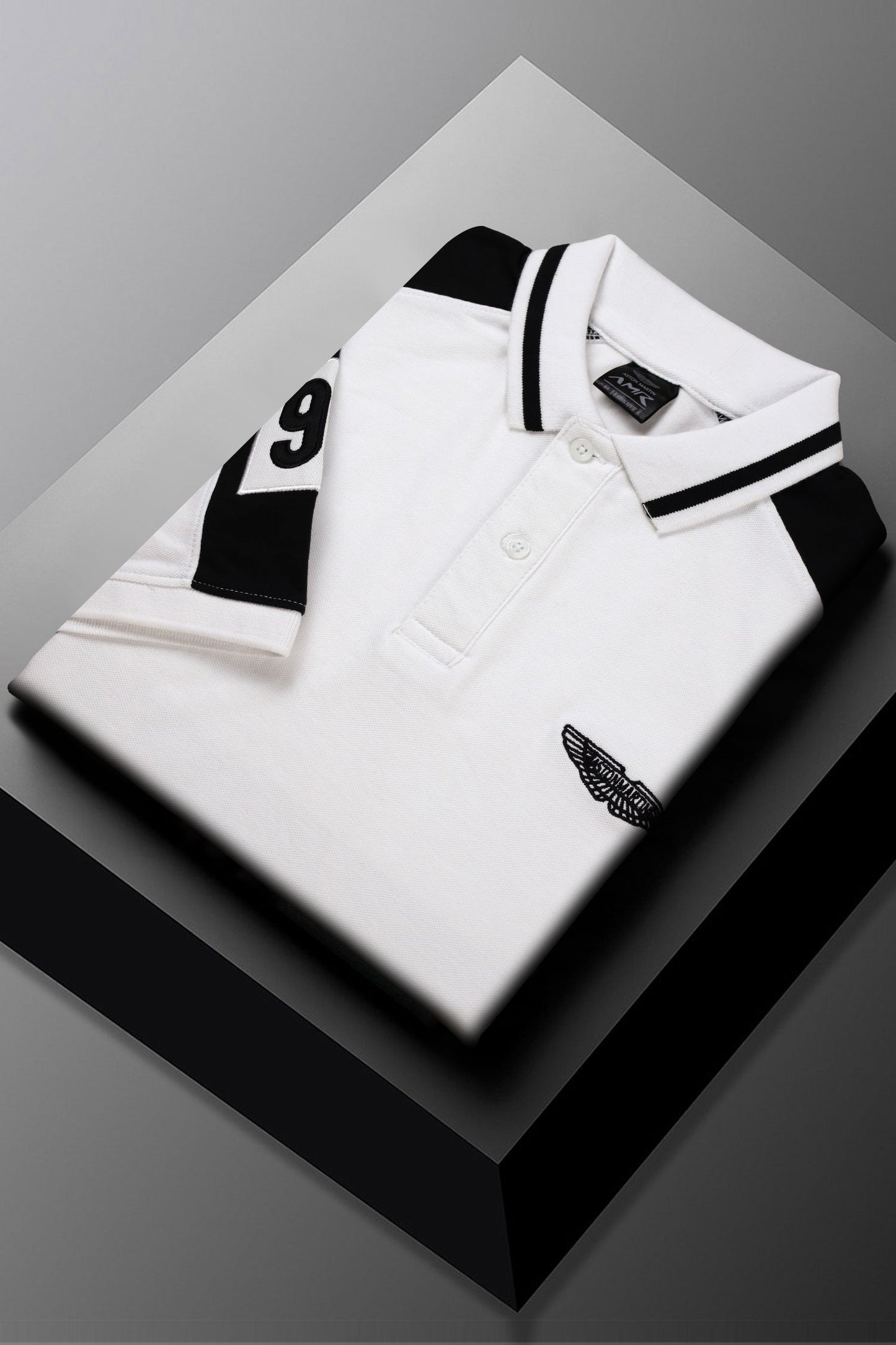 Hackt Lndn Astn Martn UltraCore Athletic Men's Polo Shirt In White