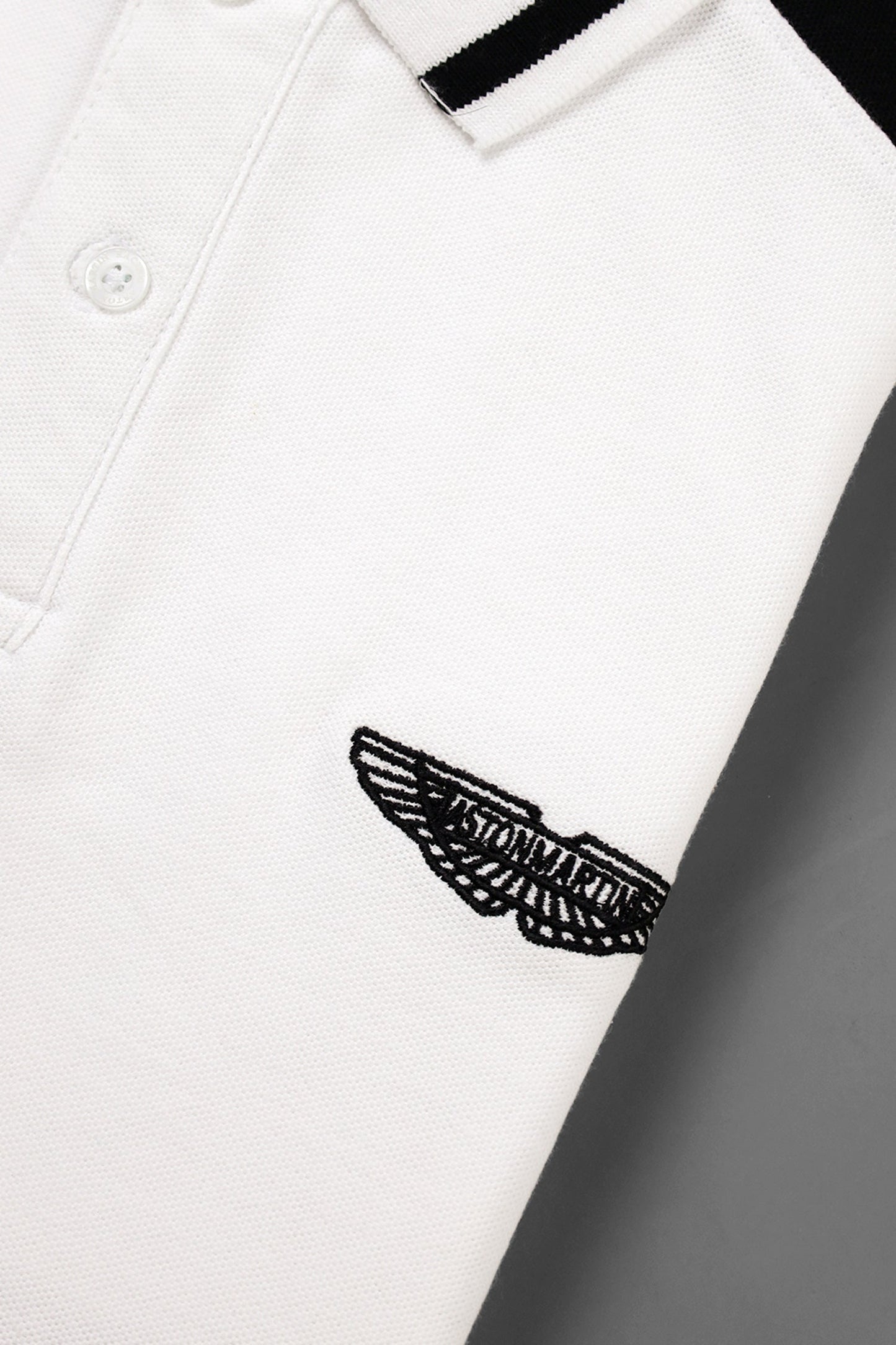 Hackt Lndn Astn Martn UltraCore Athletic Men's Polo Shirt In White