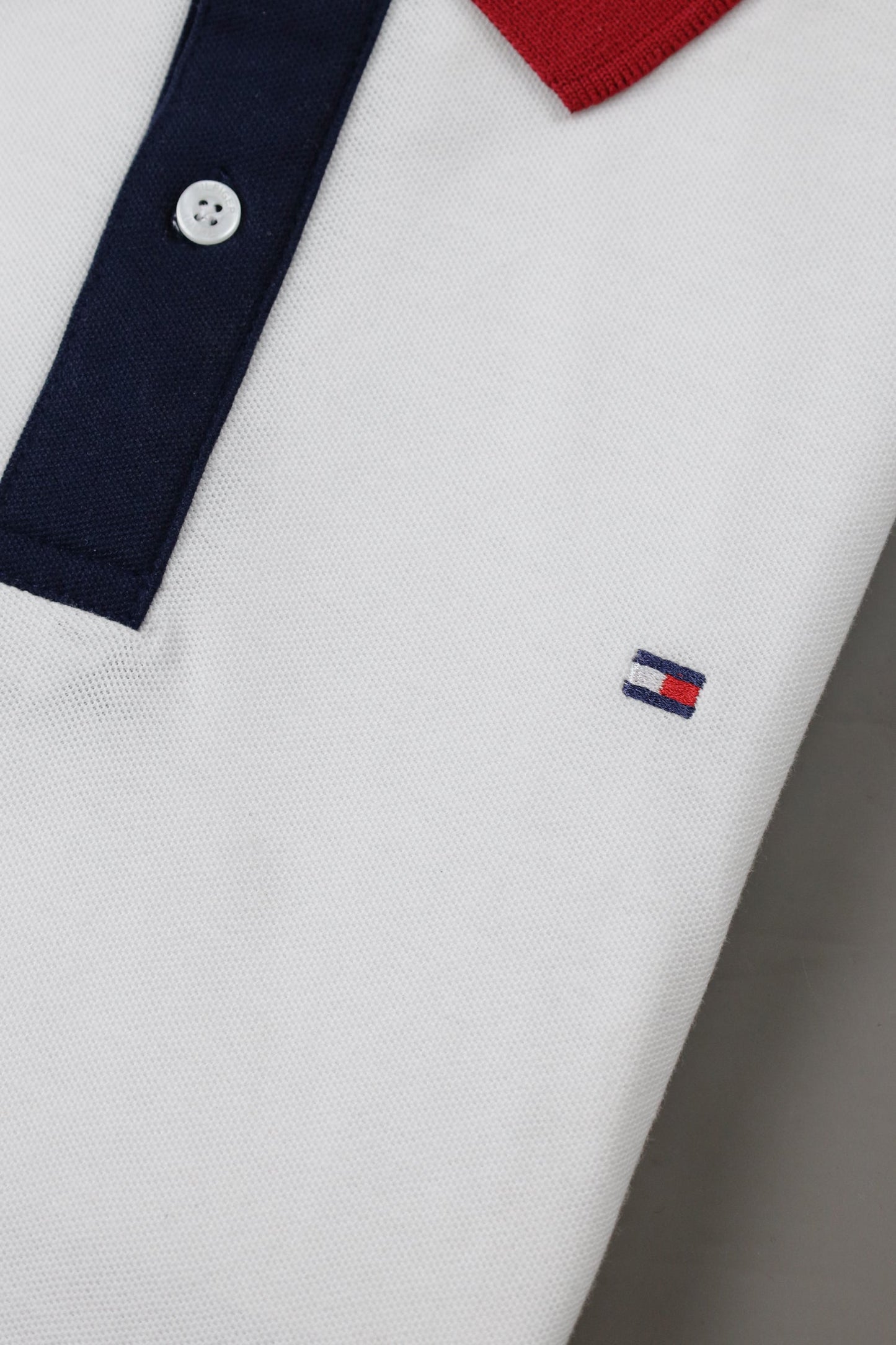 Tomy Signature Dual Tone Men's Polo Shirt In White