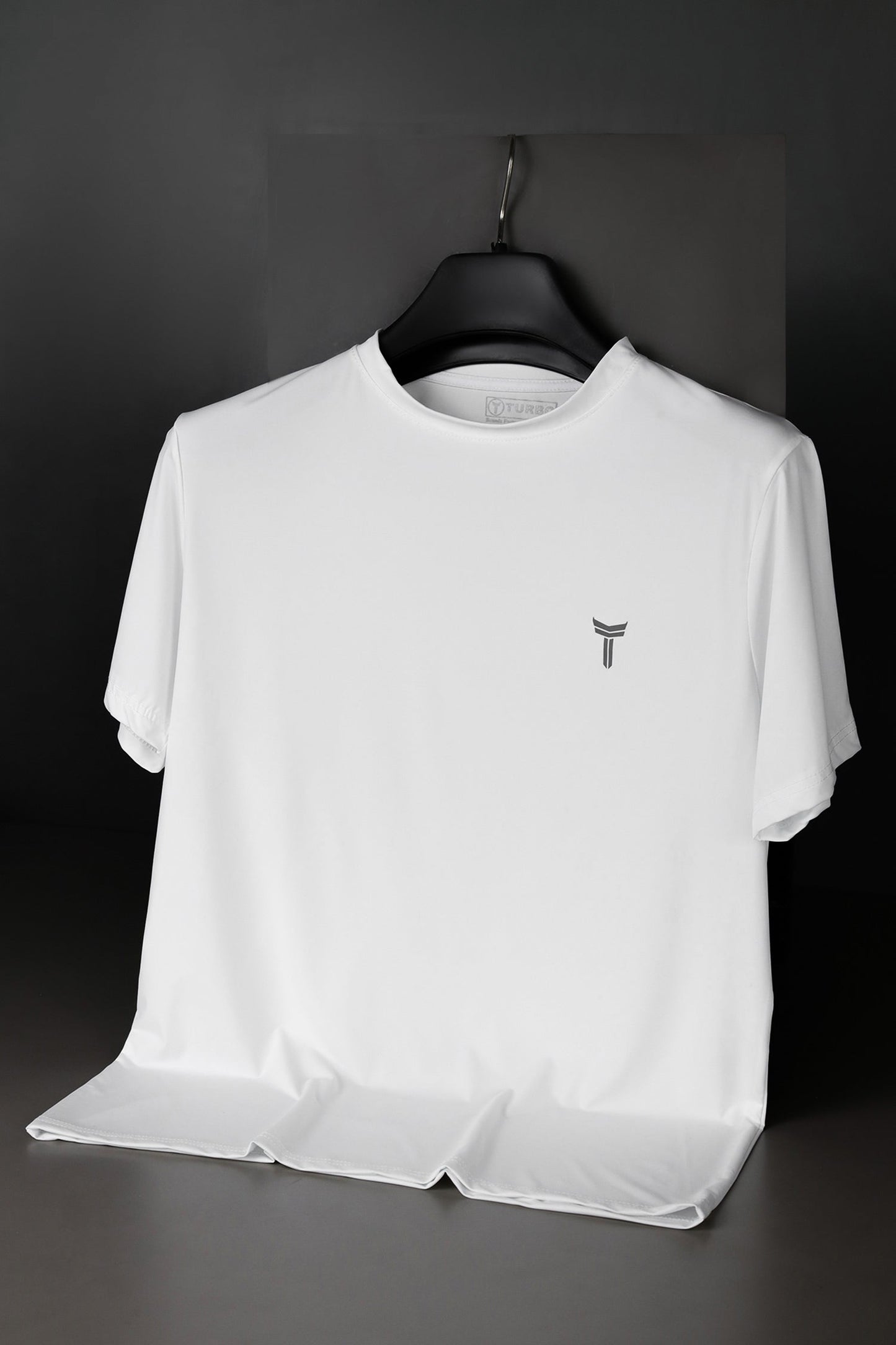 Turbo 'Strong Aura' Statement Series Dry-Fit Tee In White