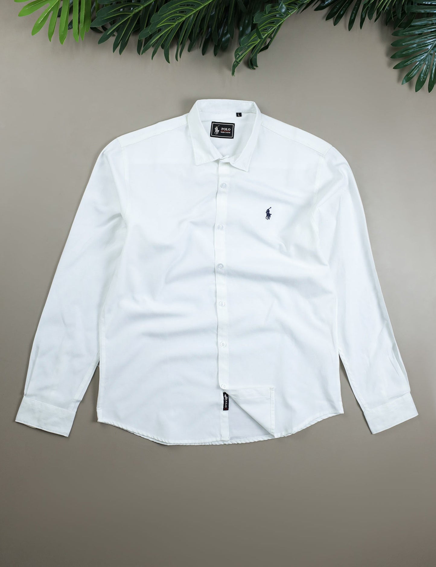 Polo Rph Lren Custom SlimFit Casual Shirt In White
