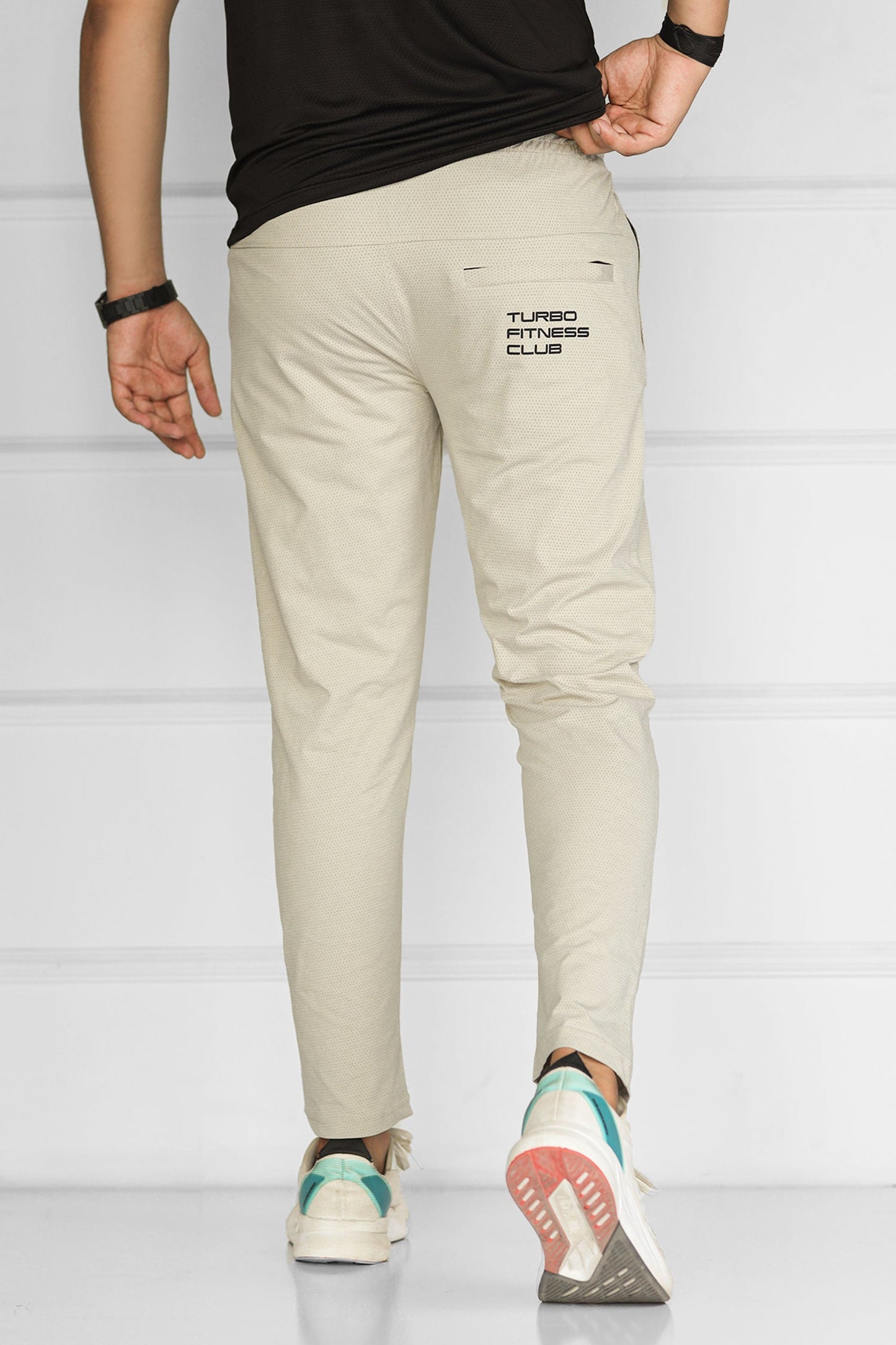 Turbo 'Fitness Club' Team Issue Sportswear Men's Dryfit Trouser In Beige