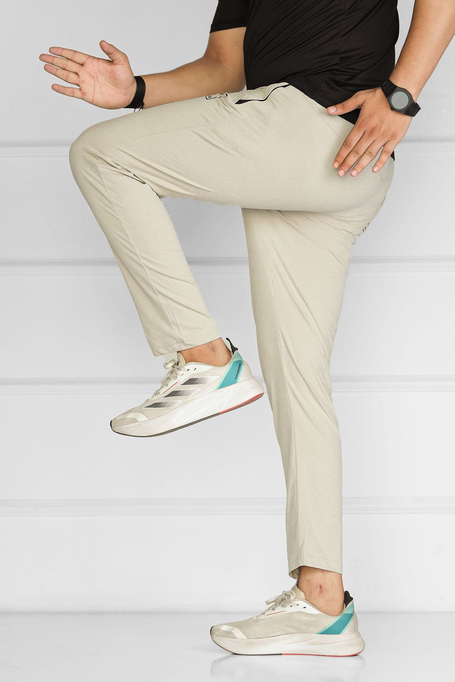 Turbo 'Fitness Club' Team Issue Sportswear Men's Dryfit Trouser In Beige