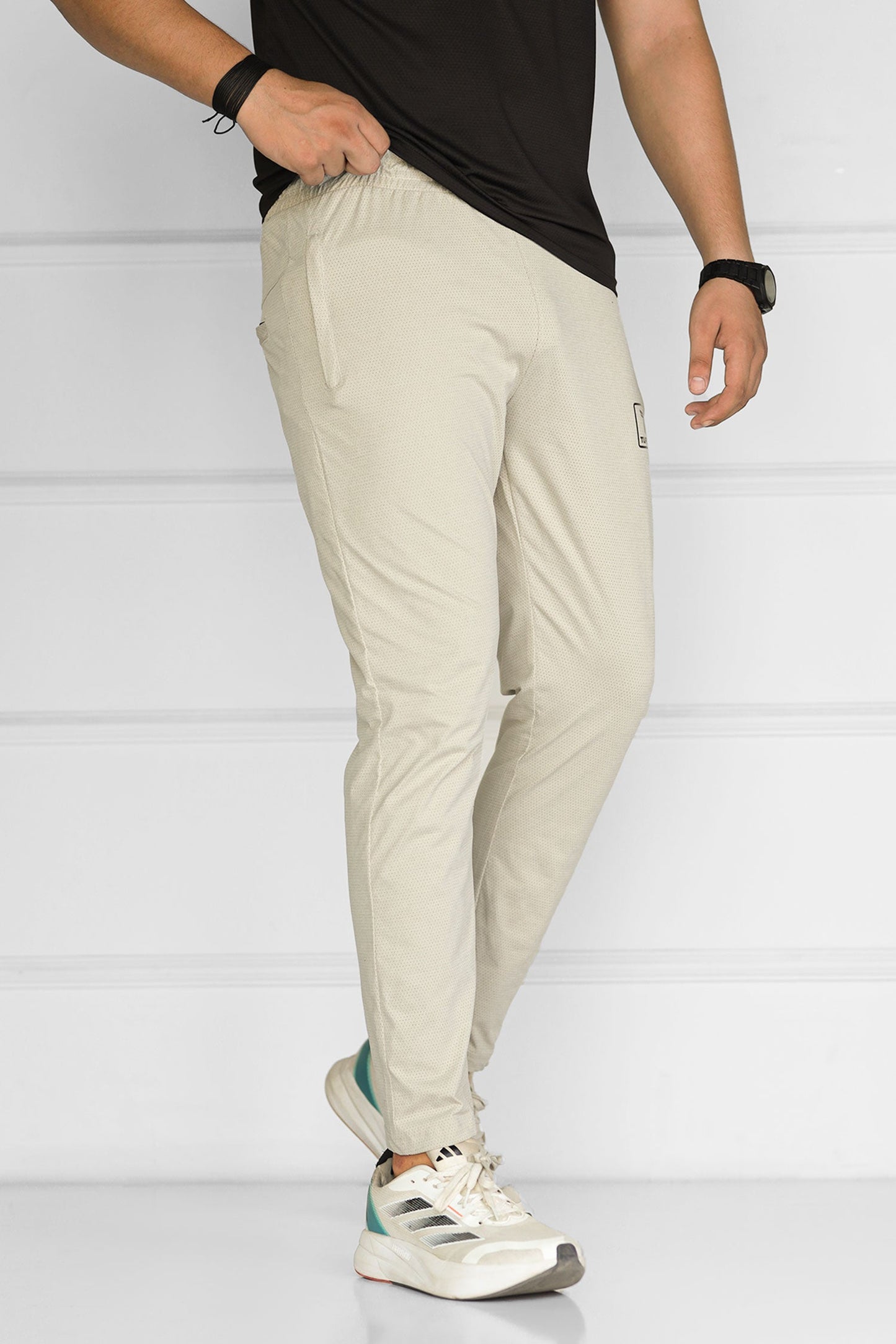 Turbo 'Fitness Club' Team Issue Sportswear Men's Dryfit Trouser In Beige