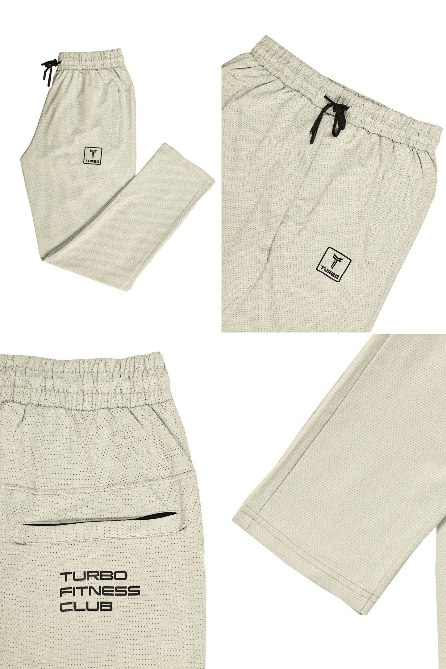 Turbo 'Fitness Club' Team Issue Sportswear Men's Dryfit Trouser In Beige