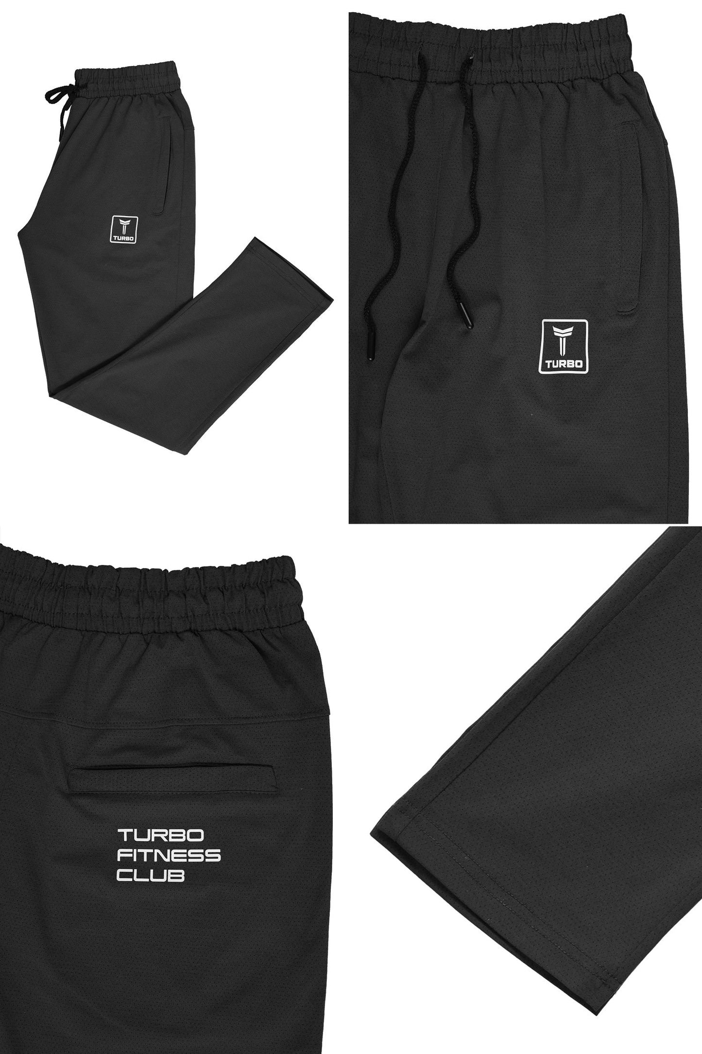 Turbo 'Fitness Club' Team Issue Sportswear Men's Dryfit Trouser In Black