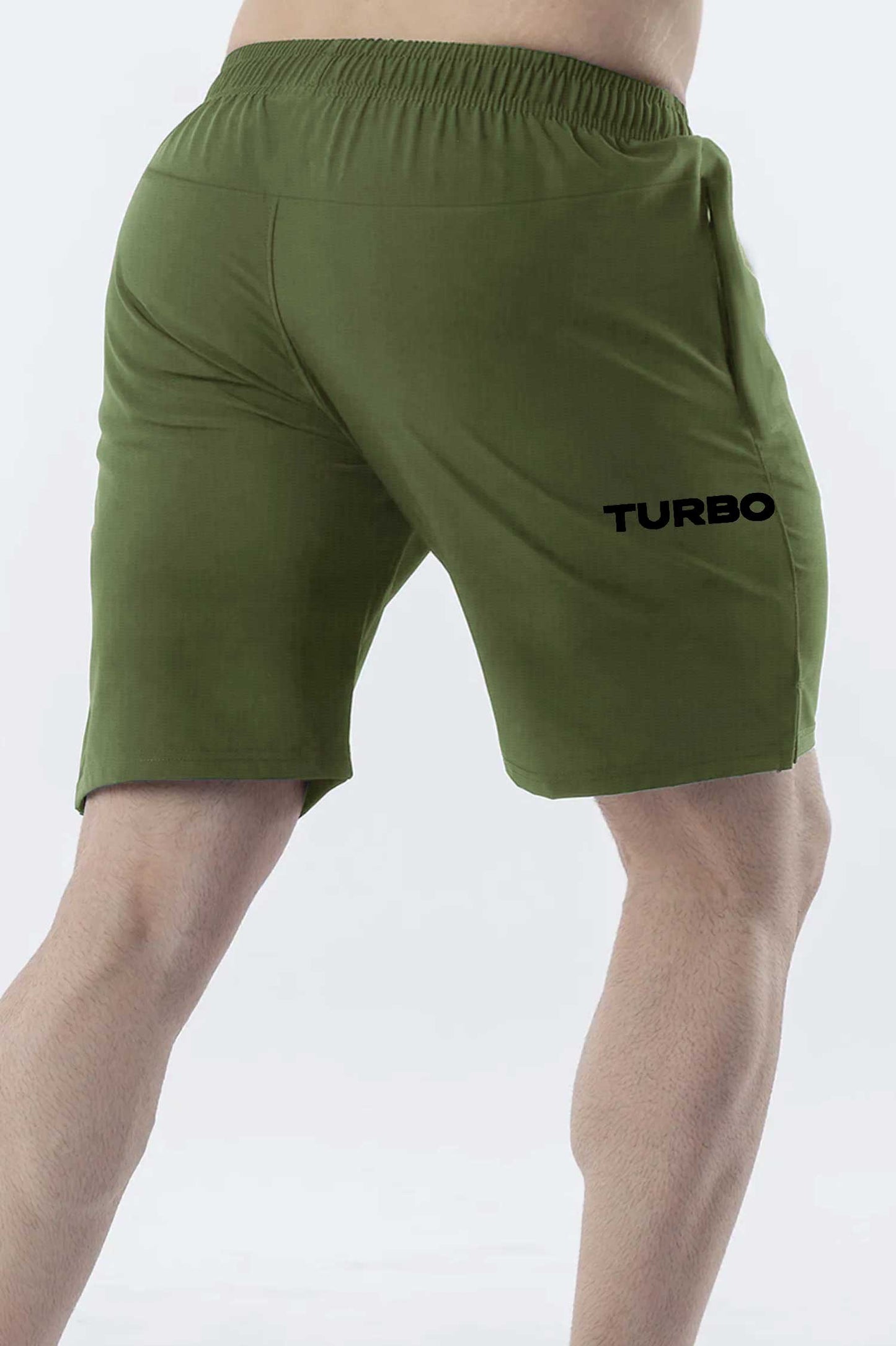 Turbo Titan-Tough Big Size Dry-Fit Men's Shorts In Camo Green