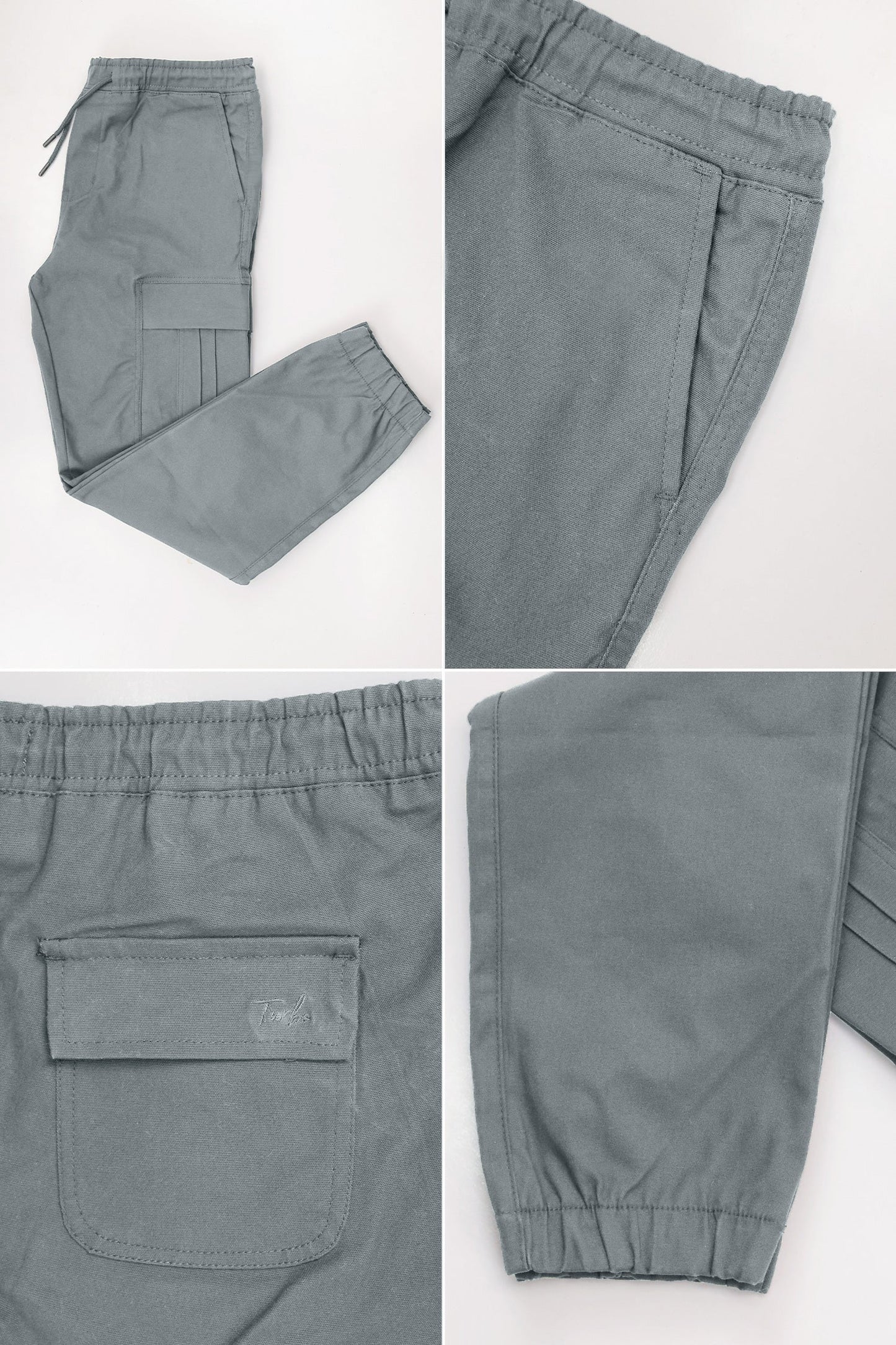 Turbo's Essential Baggy Fit Cargo Trouser In Grey