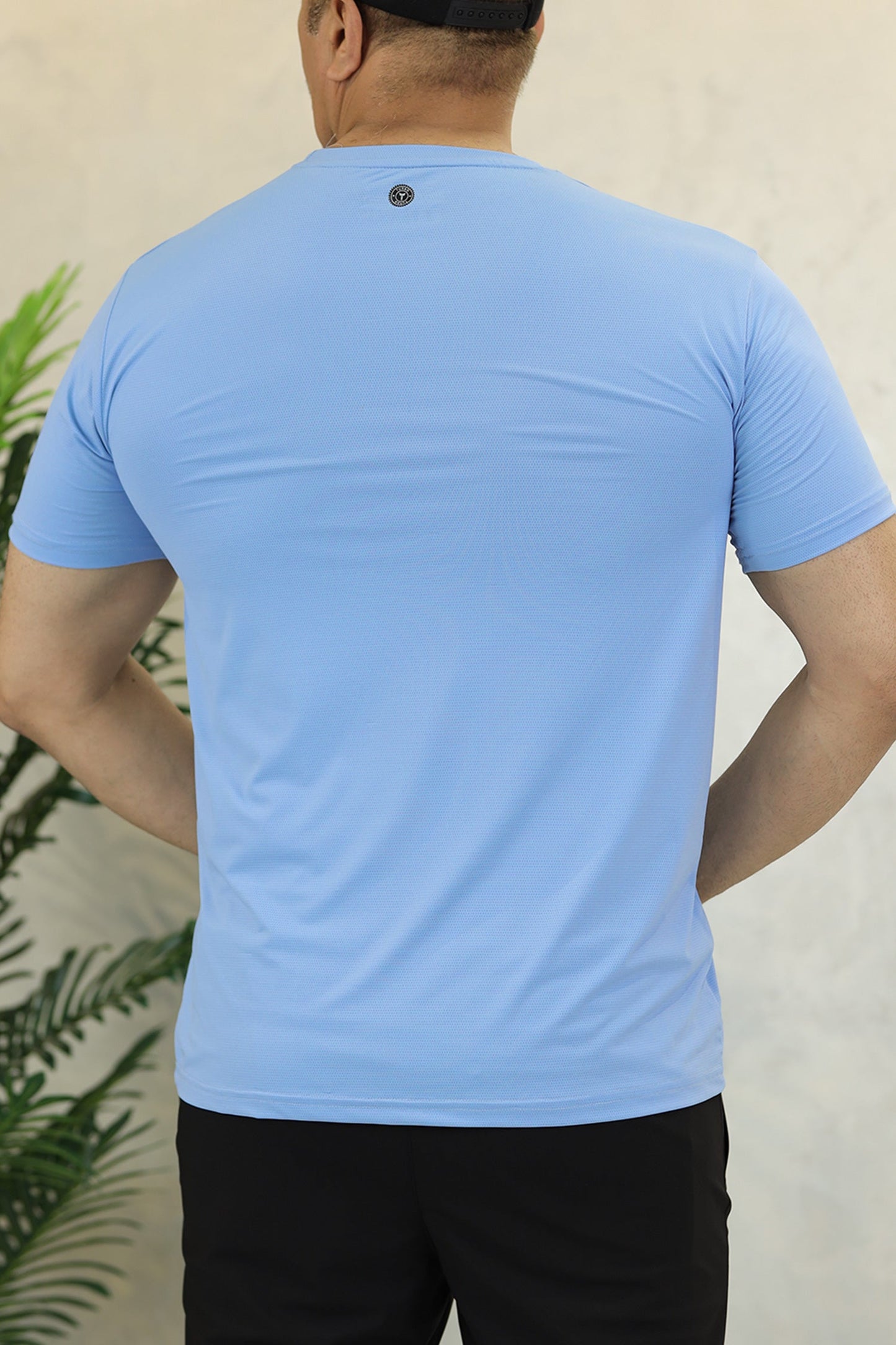 Turbo Scan Energy Breathable Mesh Dry-Fit Tee In Sky Blue