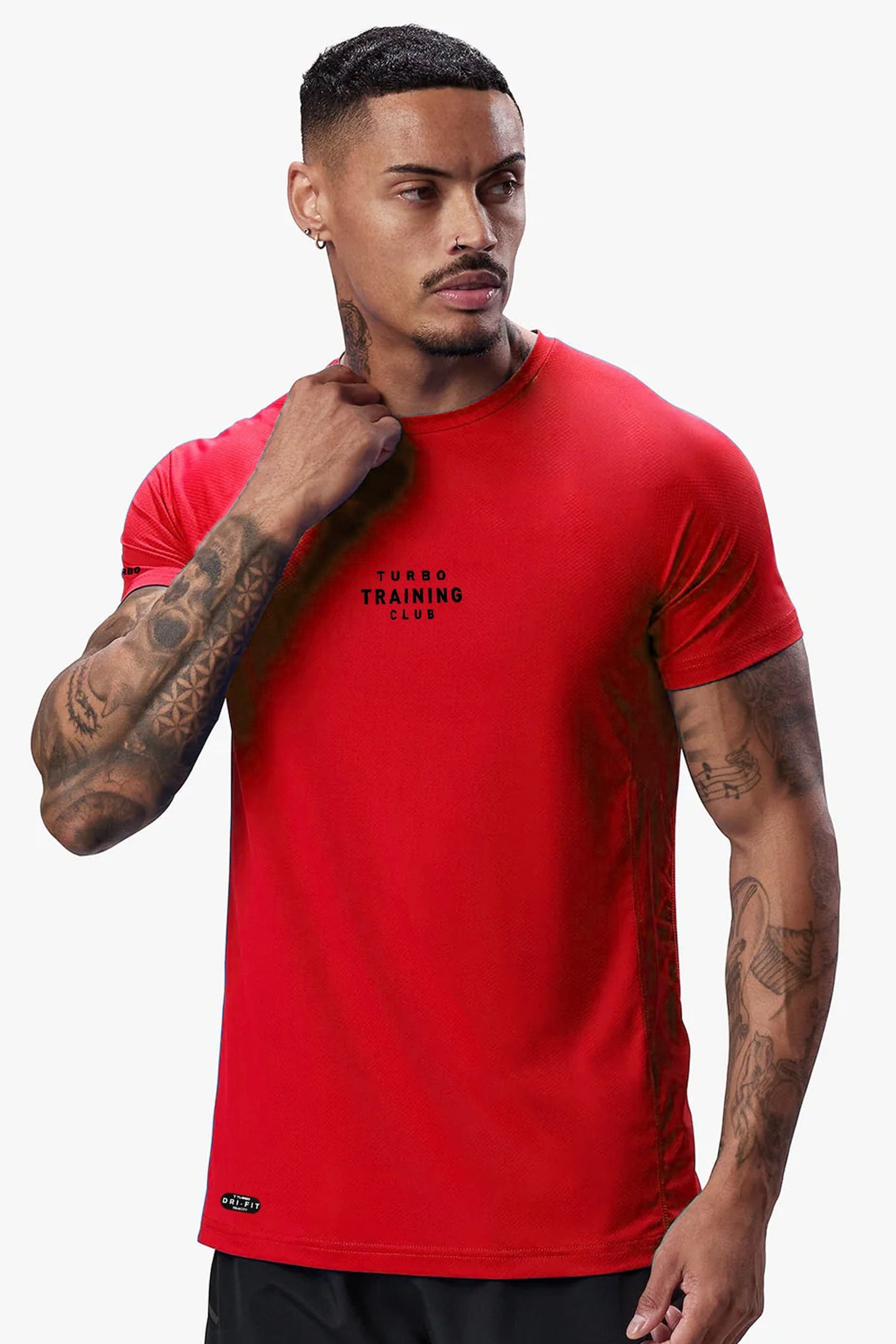 Turbo Training Club Climacool Mesh Dry-Fit Tee In Red