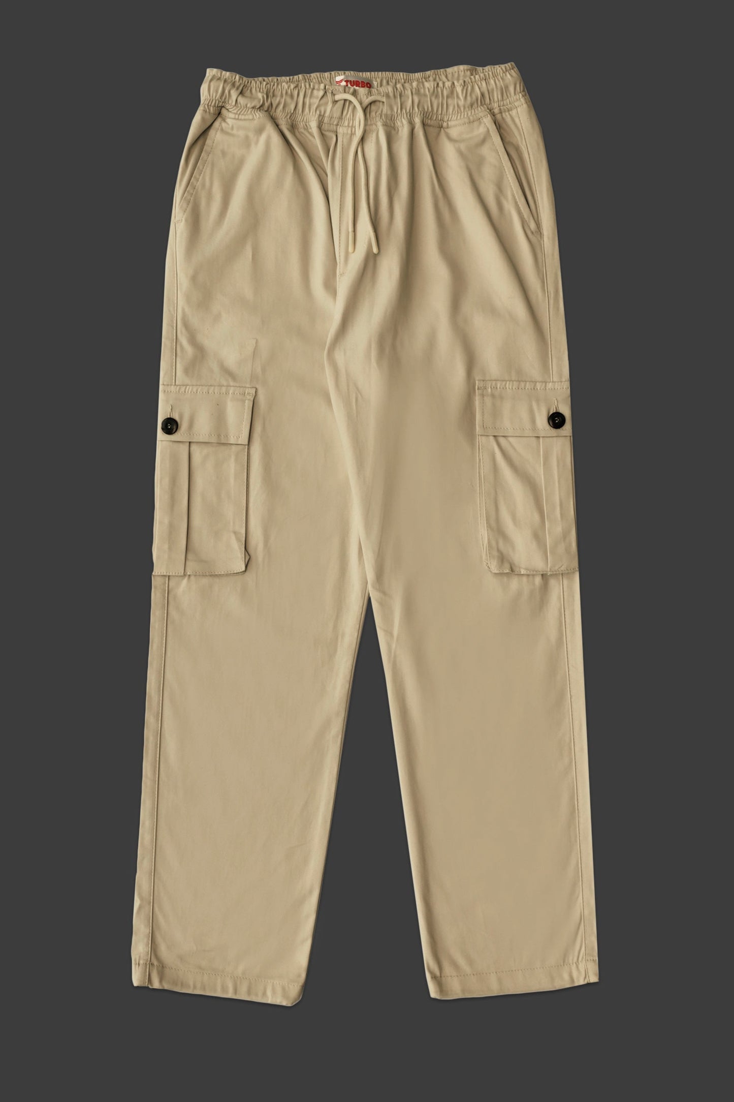 Turbo's 6 Pockets Loose Bottom Cargo Trouser In Light Skin