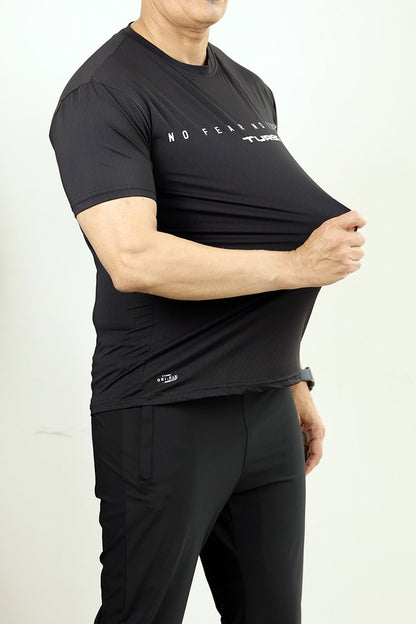 Turbo Motivational Quote ClimaCool Dry-Fit Tee In Black