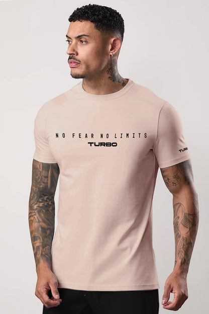 Turbo Motivational Quote ClimaCool Dry-Fit Tee In Light Pink