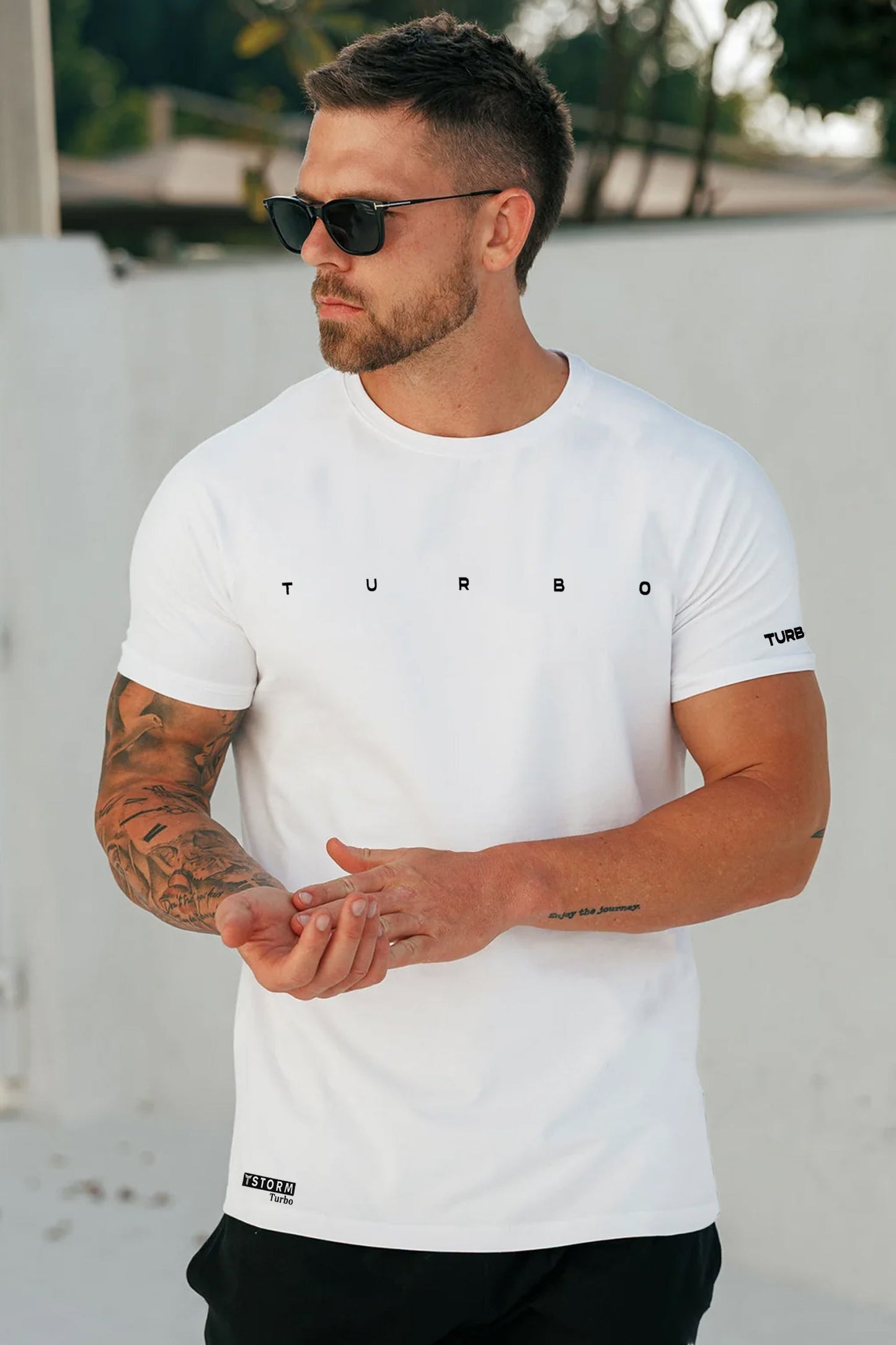 Turbo Multi-Sport Versatile Performance Dry-Fit Tee In White