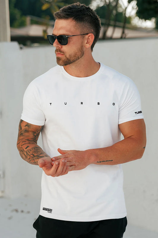 Turbo Multi-Sport Versatile Performance Dry-Fit Tee In White