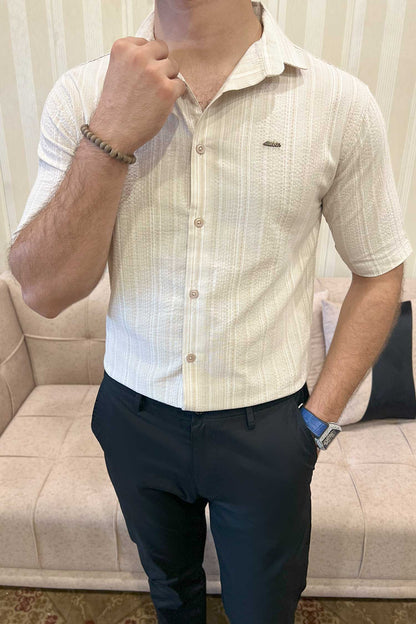 Turbo Down Box Collared Casual Shirt