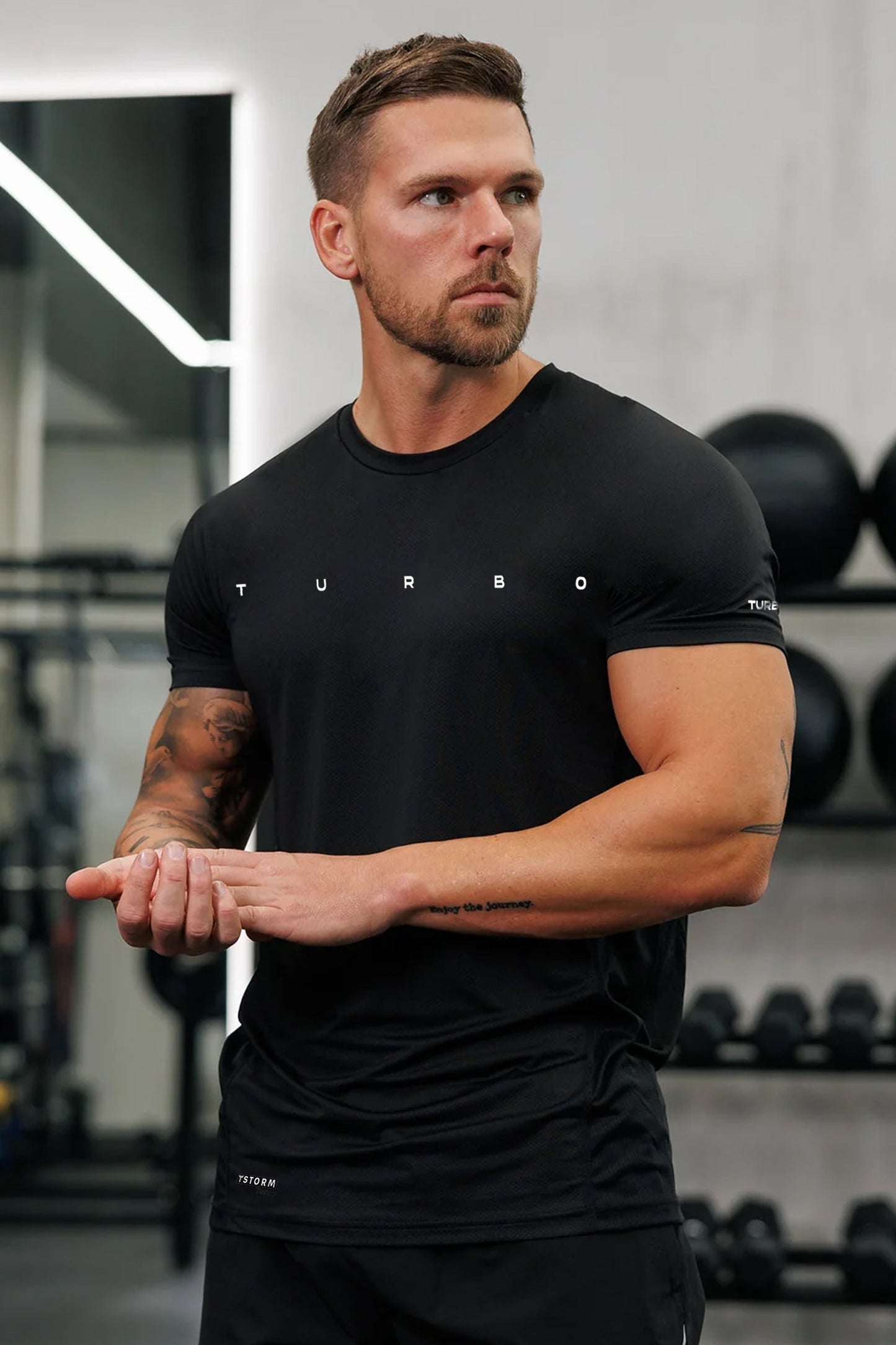 Turbo Multi-Sport Versatile Performance Dry-Fit Tee In Black
