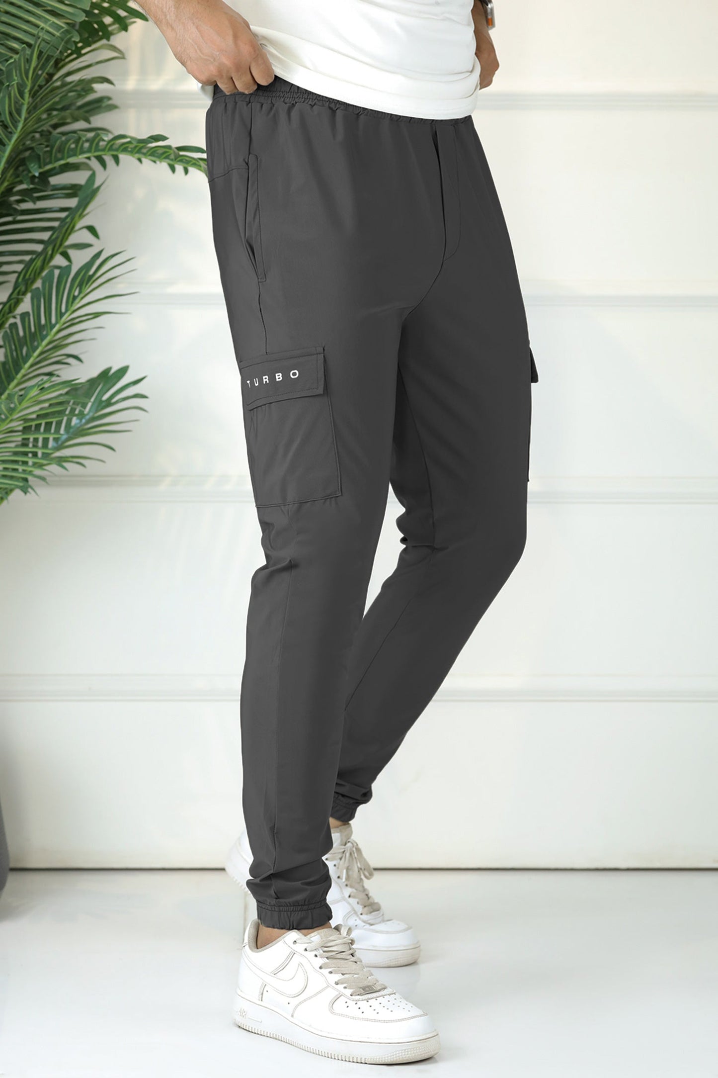 Turbo's Essential Workout Running Men's Dryfit Trouser In Black