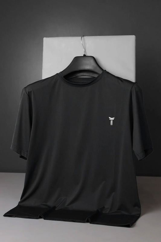 Turbo 'The Gymrat Manifesto' Graphic Performance Dry-Fit Tee In Black