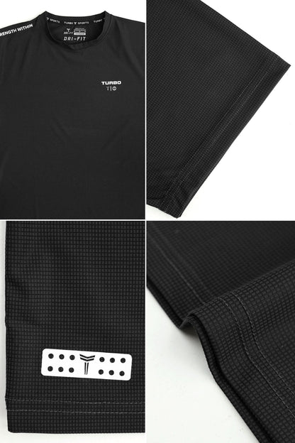 Turbo 'Strength Within' Performance Dry-Fit Tee In Black