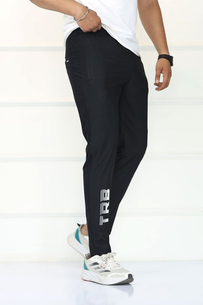 Turbo 'TRB Division' Sportswear Mesh Dry-fit Trouser In Black