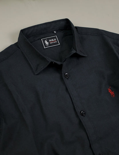Polo Rph Lren Custom SlimFit Casual Shirt In Black
